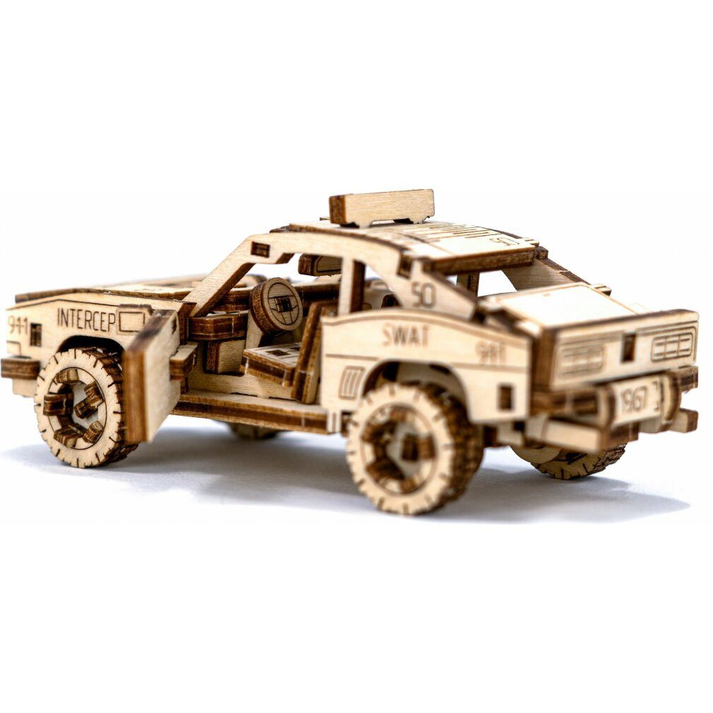 Wooden City 3D-Puzzle 3D-Puzzle Superschnelles Polizeiauto, Puzzleteile