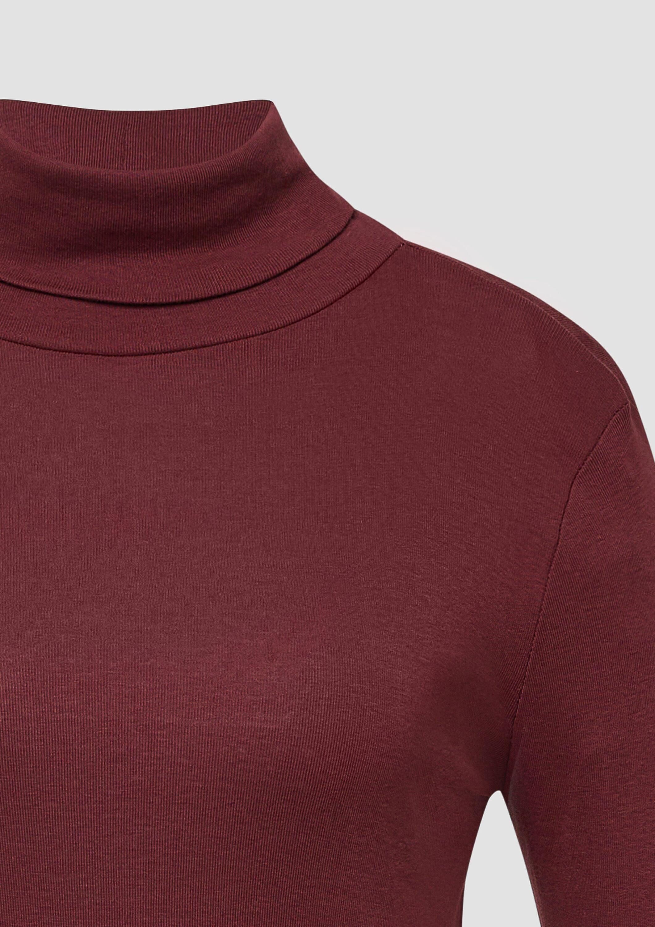 s.Oliver Langarmshirt T-Shirt Longsleeve im Slim Fit mit Rollkragen