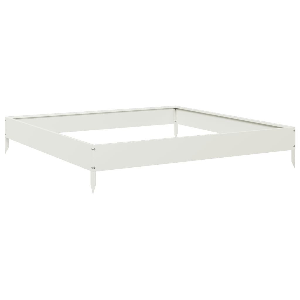 vidaXL Hochbeet Hochbeet Weiß 100x100x18,5 cm Stahl (1 St)
