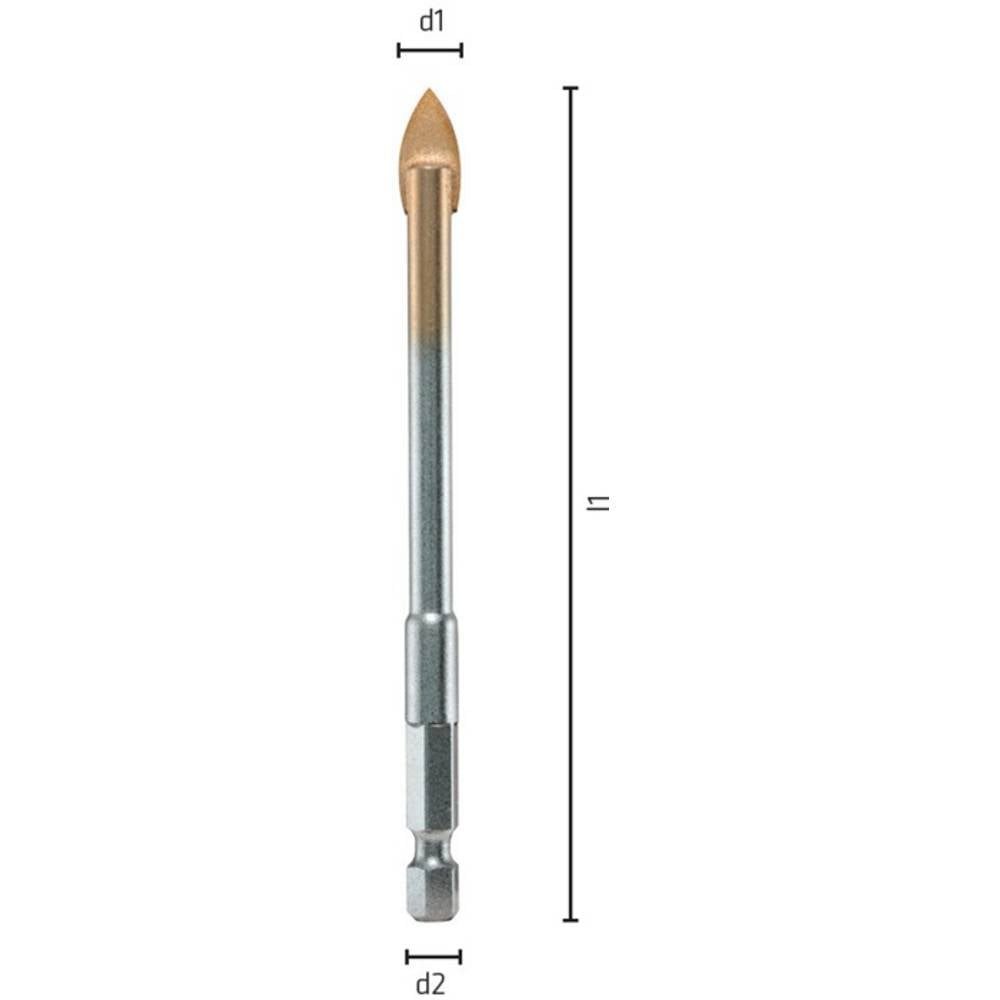 Alpen Fliesenbohrer Profi Glas, Hartmetall-Glasbohrer-Set 1/4″ (6.3 mm 0028900003100