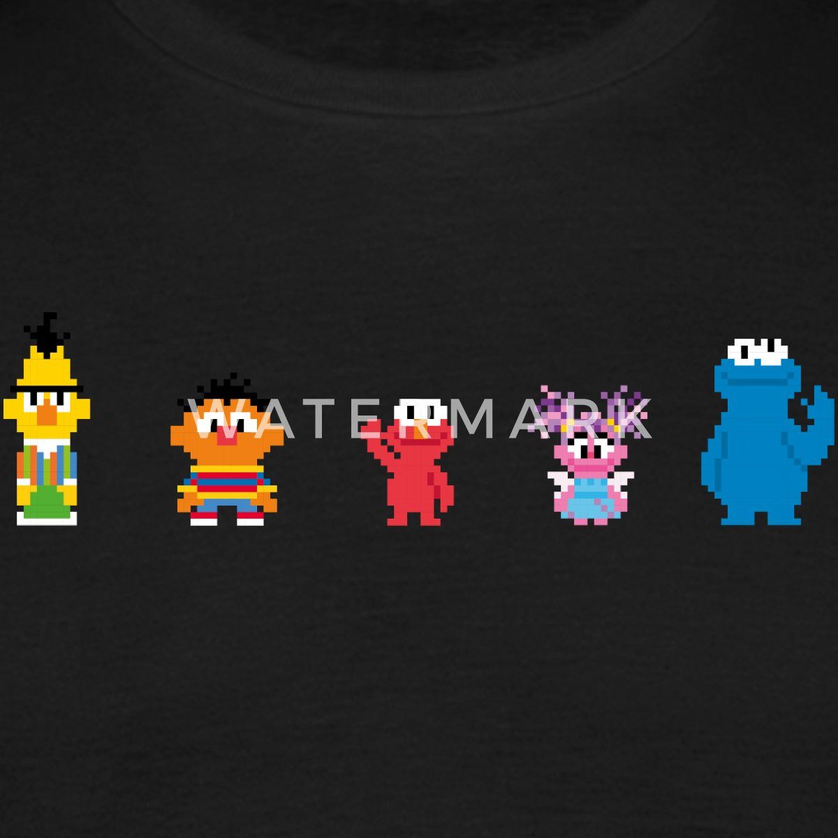 Spreadshirt T-Shirt Sesamstraße Pixel Charaktere Männer günstig online kaufen