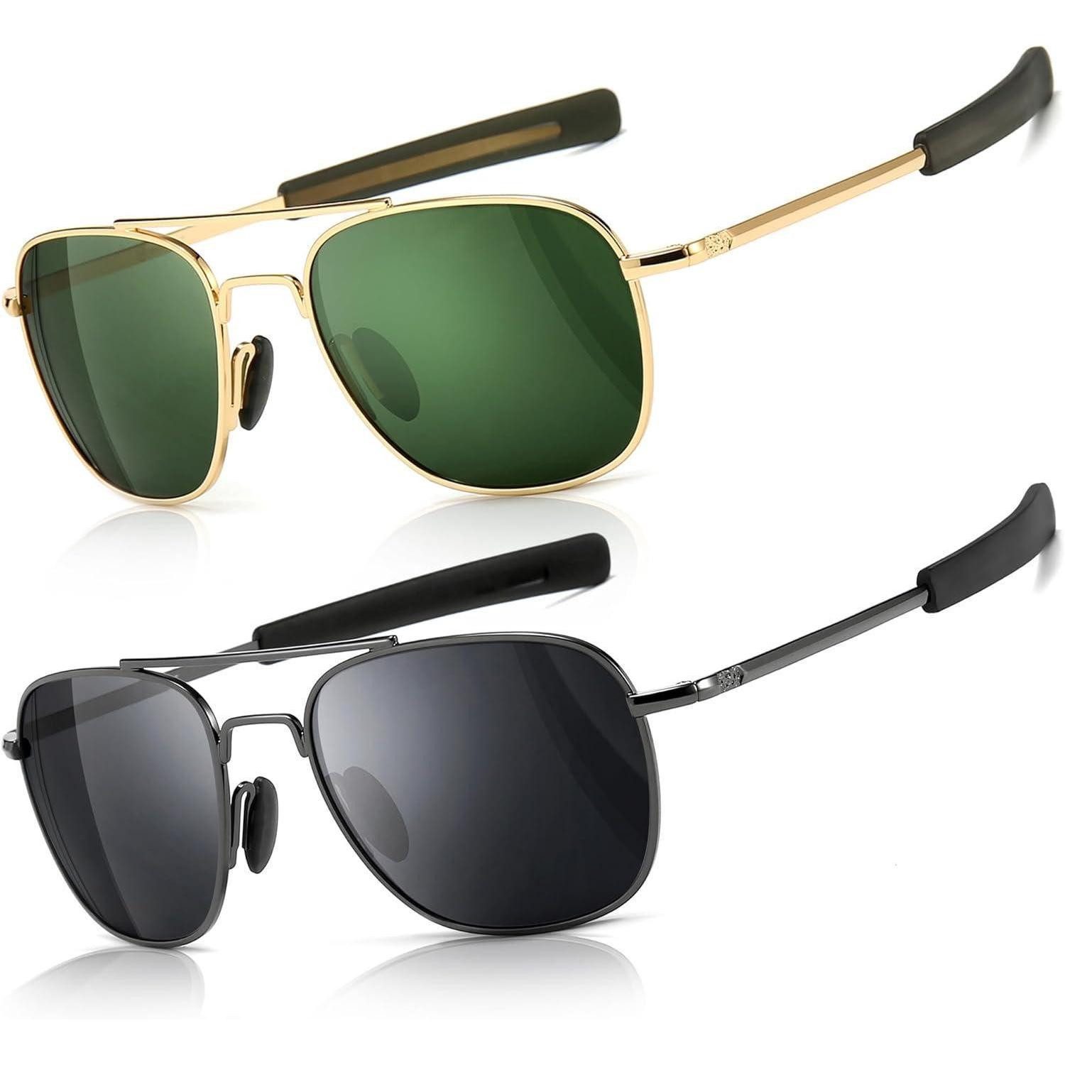 LuxusKollektion Pilotenbrille Sonnenbrille Herren polarisiert Pilot Bajonett-Tempel