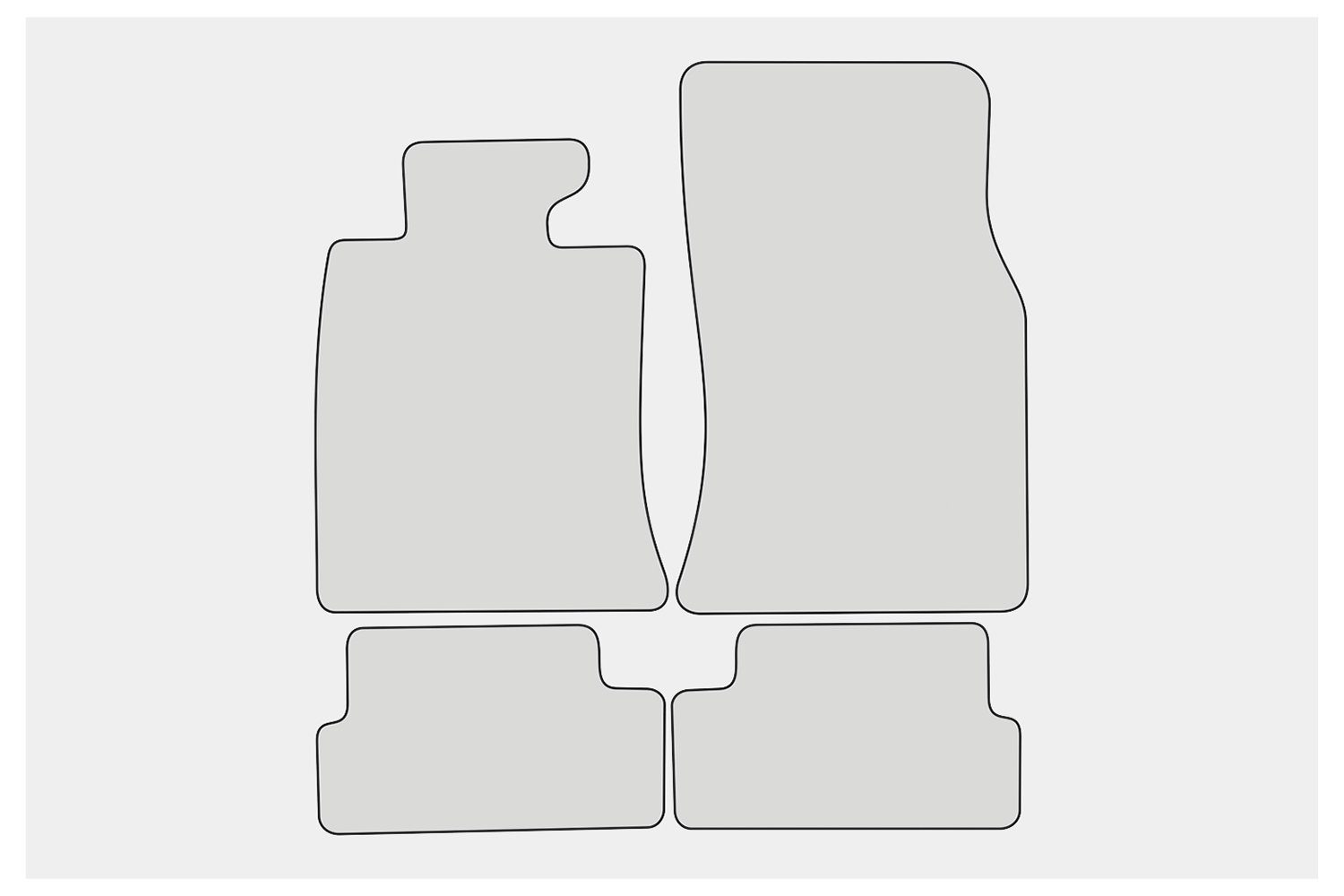 teileplus24 Auto-Fußmatten 521 mit Set Mini kompatibel 2 2006-2014 R56 Velours Fußmatten