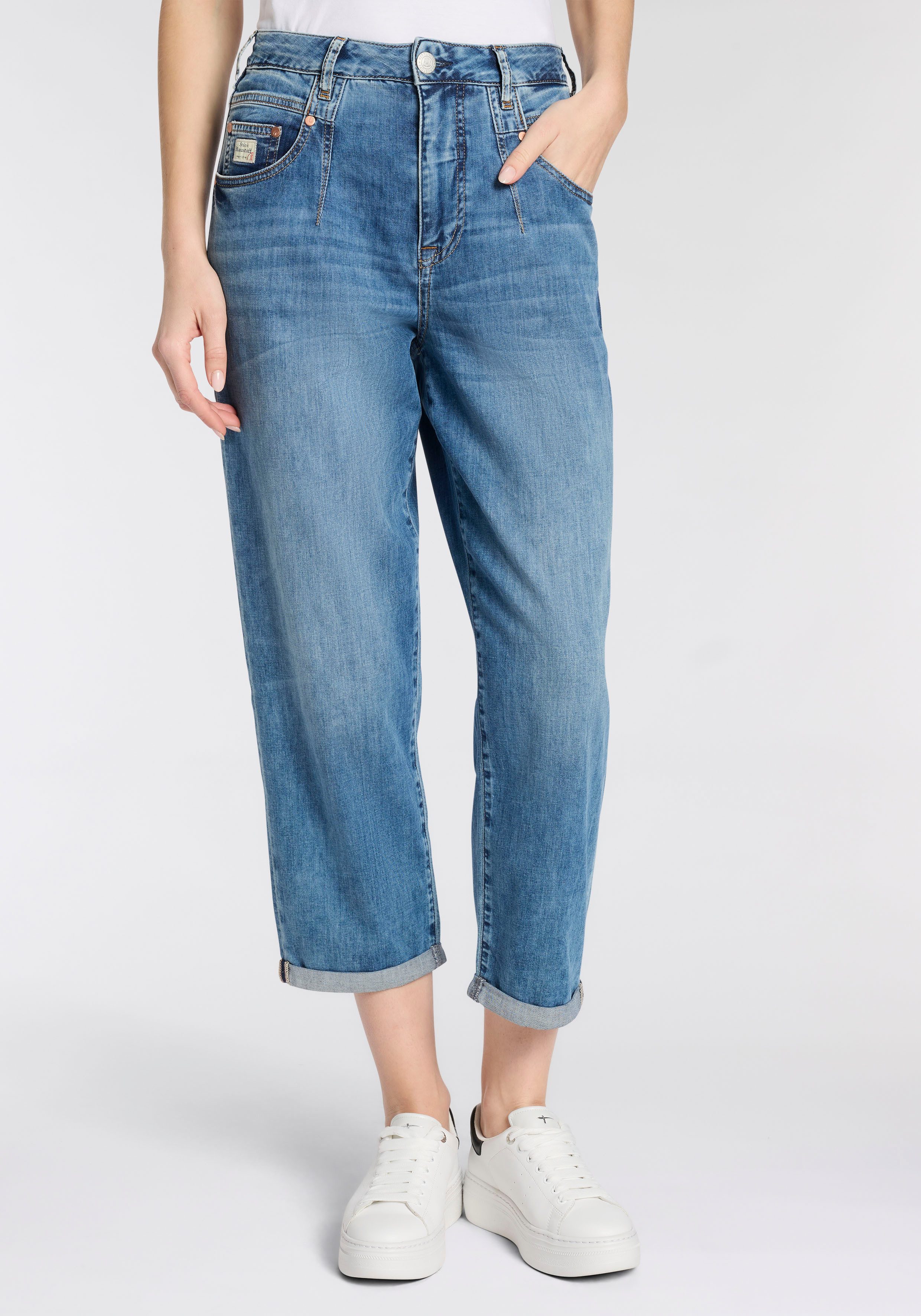 Herrlicher Straight-Jeans Brooke Denim Light krempelbar
