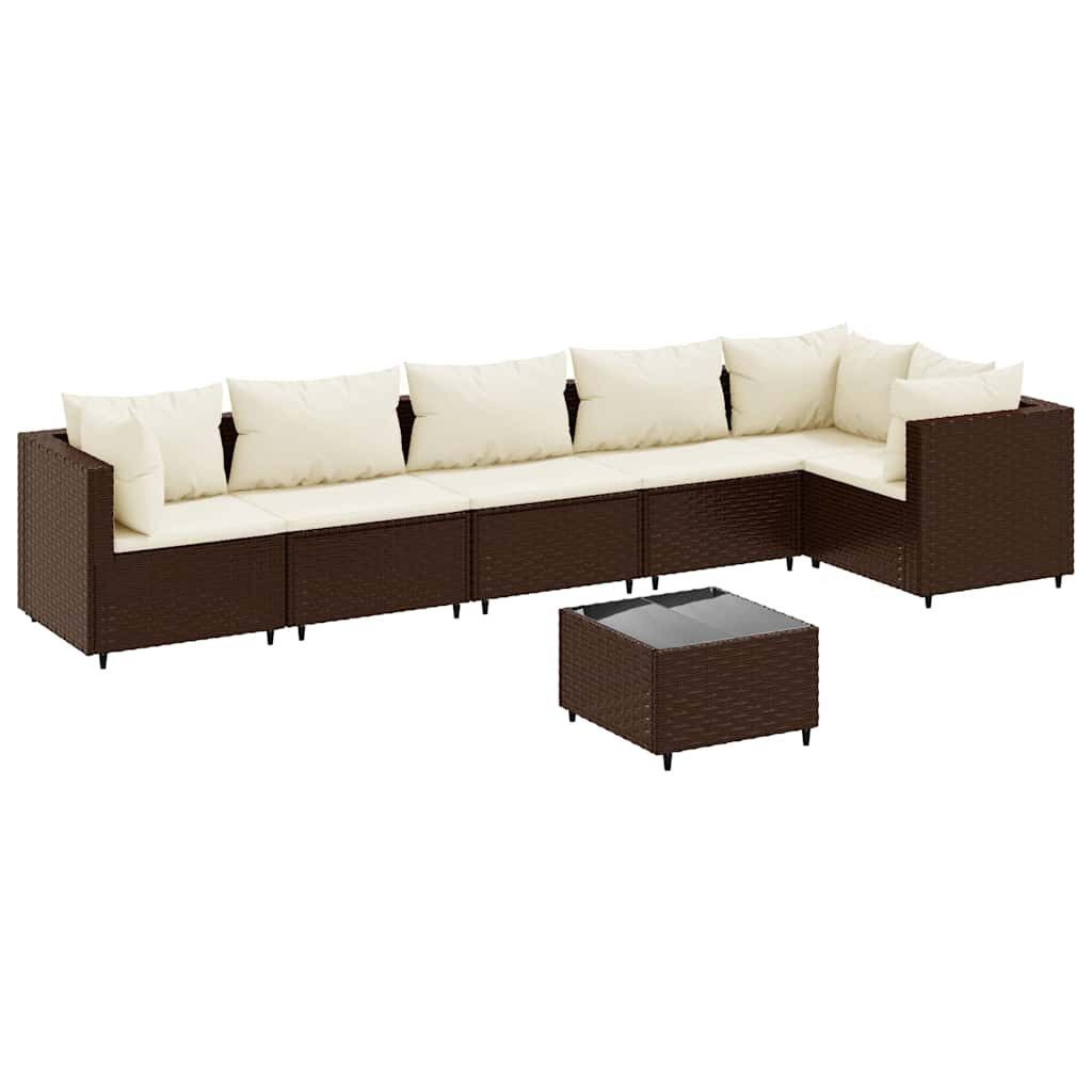 vidaXL Gartenlounge-Set 7-tlg. Garten-Lounge-Set mit Kissen günstig online kaufen