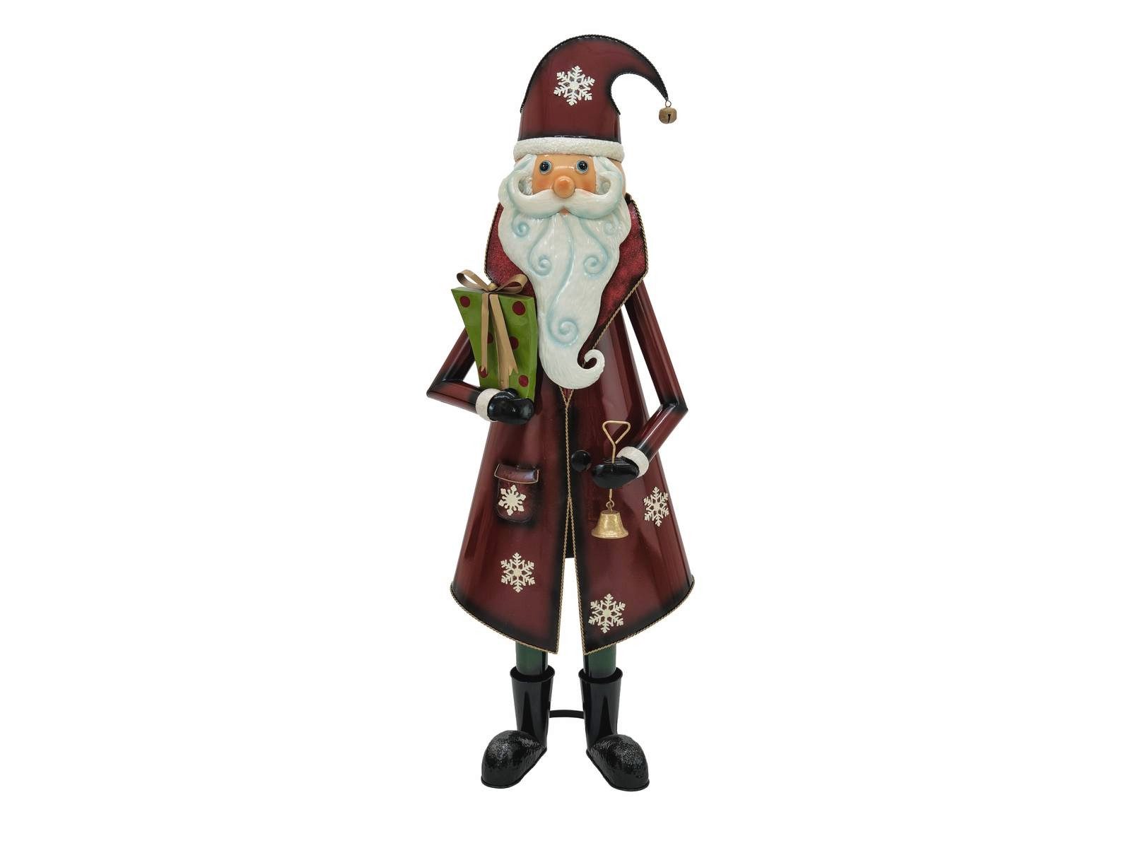 INNA-Glas Weihnachtsfigur Deko Figur Weihnachtsmann JOSEPH, mit Geschenk, 150cm