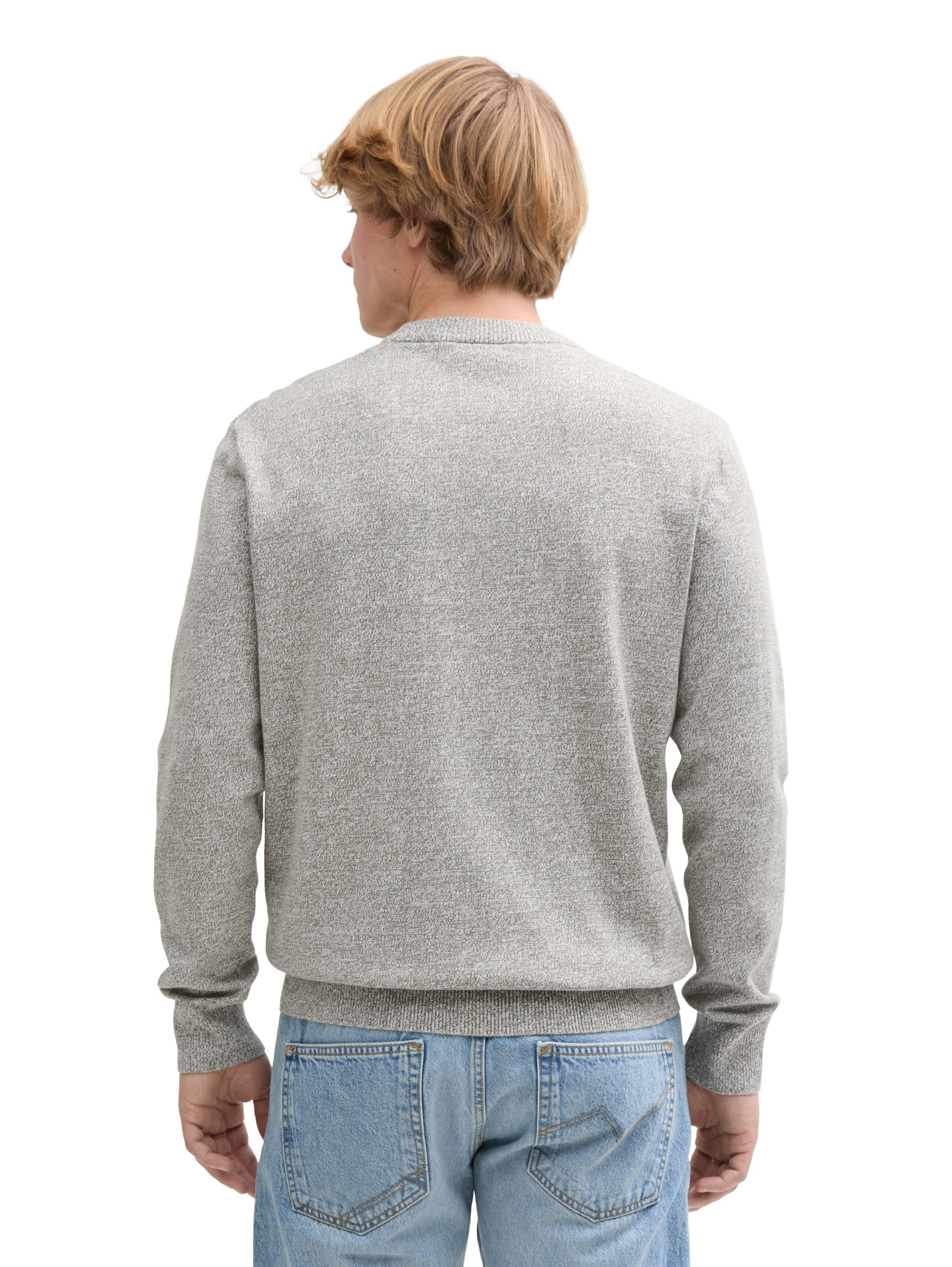 TOM TAILOR Denim Strickpullover in melierter günstig online kaufen