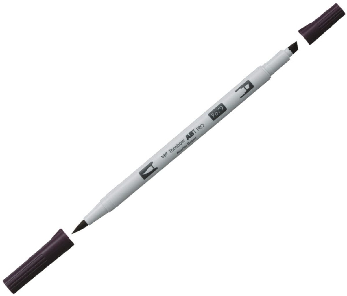 TOMBOW Filzstift Dual-Fasermaler ABT Pro Keilspitze/Pinselspitze Alkoholbasis dark plum