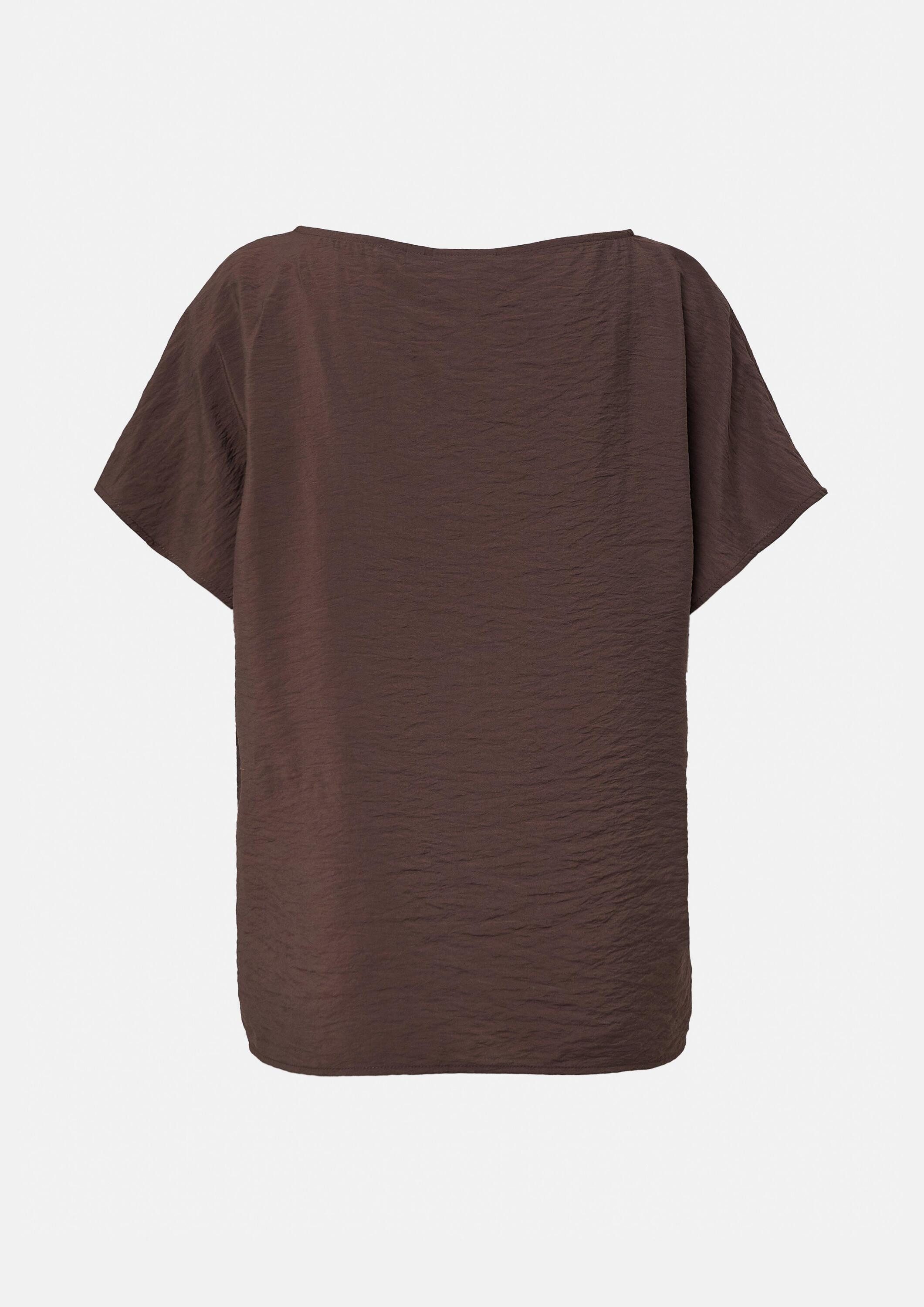 comma Kurzarmbluse Bluse Kurzärmeliges Blusenshirt mit U-Boot-Ausschnitt günstig online kaufen