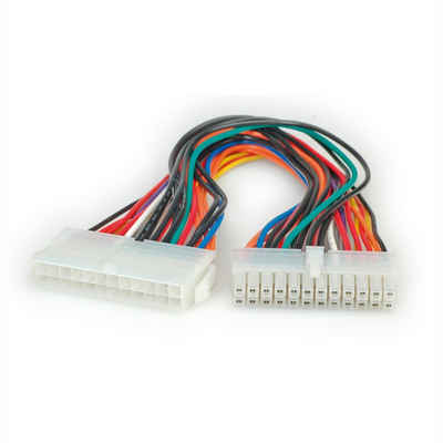 ROLINE ATX 2.0 Motherboard-Verlängerungskabel Computer-Kabel, ATX 24-polig Männlich (Stecker), ATX 24-polig Weiblich (Buchse) (30.0 cm)