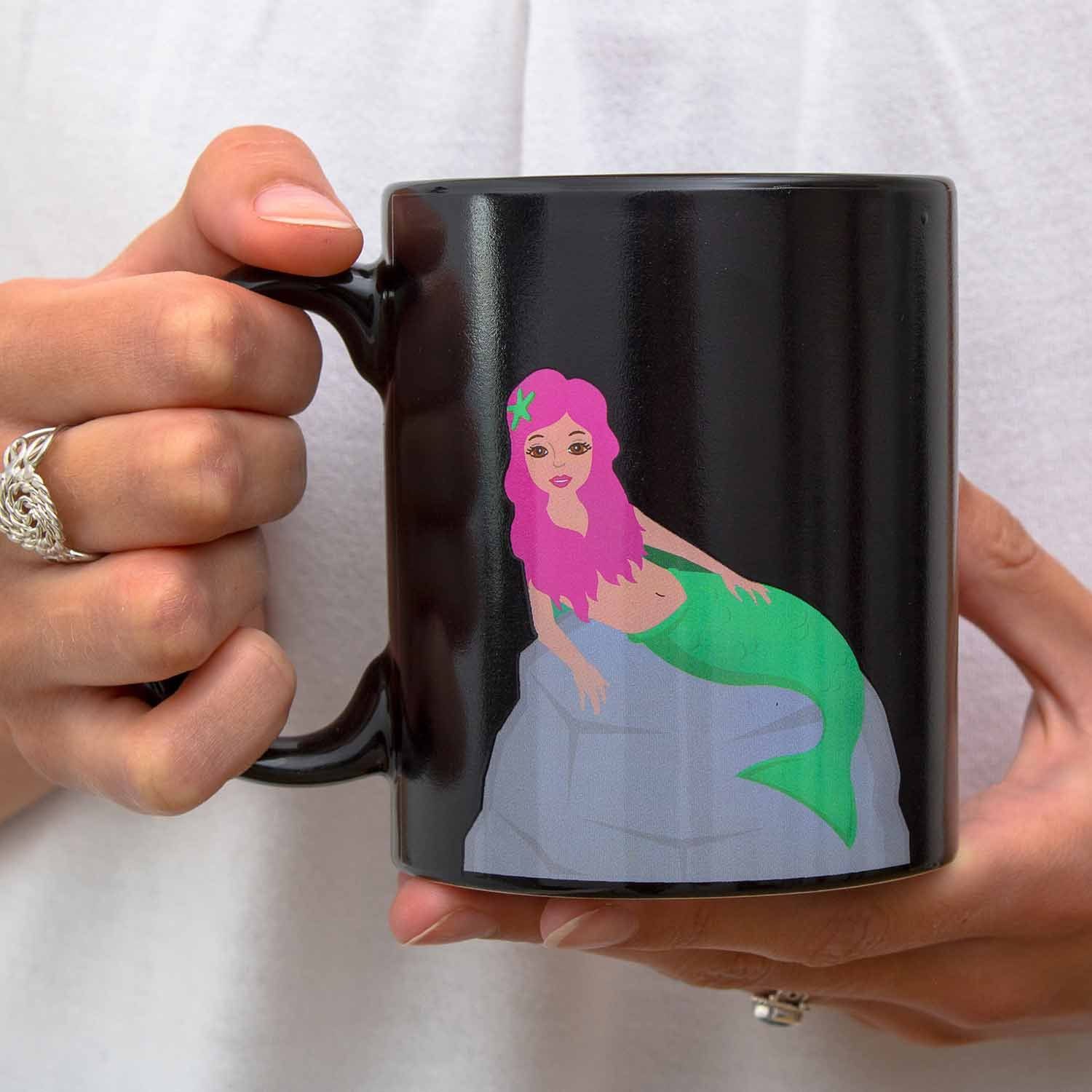 mit Farbwechseleffekt "Meerjungfrau" Up Farbwechsel, Keramik, - Change (Mermaid Mug) Tasse Thumbs Heat