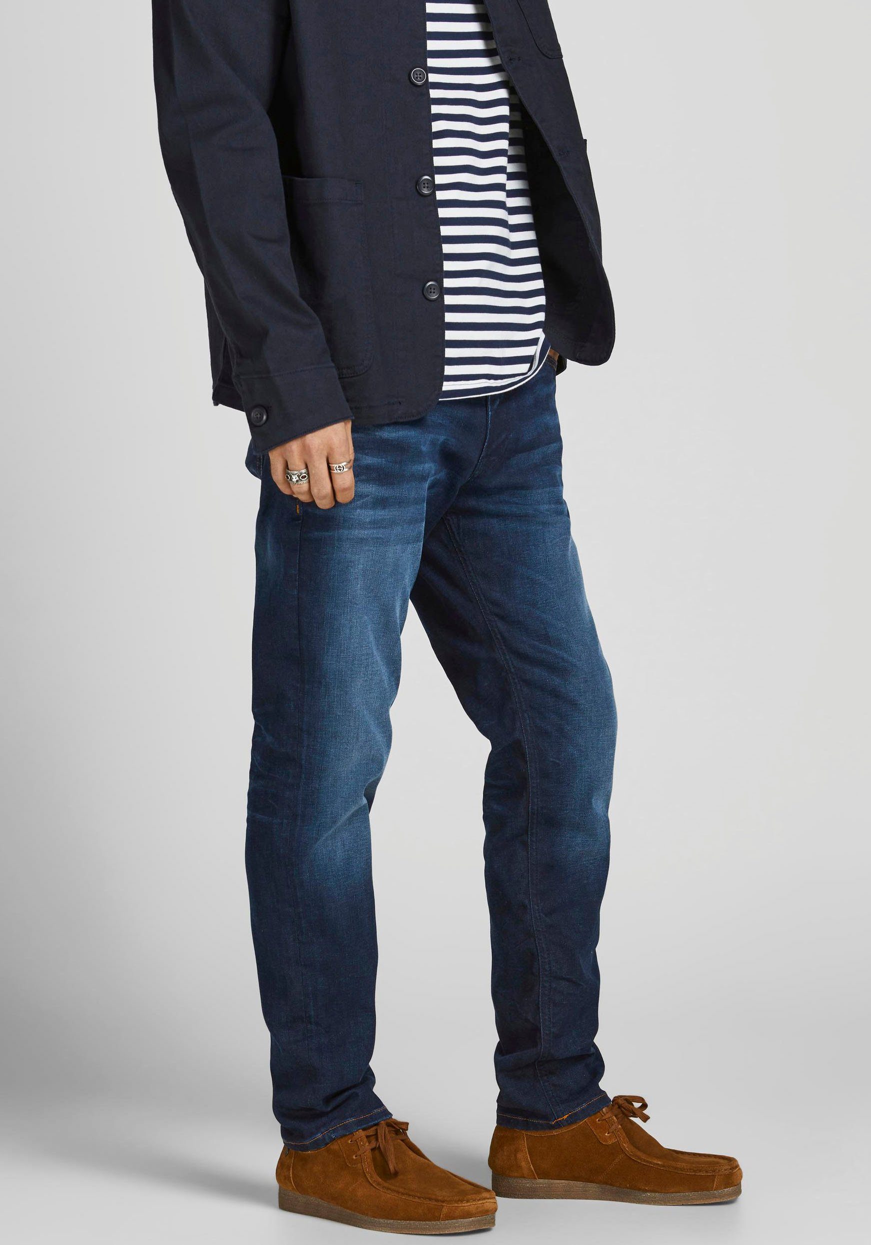 CLARK mittelblau Jones & JJORIGINAL Jack Regular-fit-Jeans