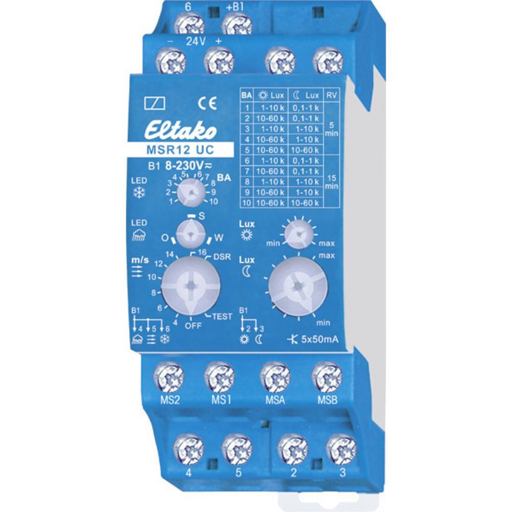 Zeitrelais Eltako 22500501 MSR12-UC Multifunktions-Sensorrelais 24 V 1 St. Zeitb