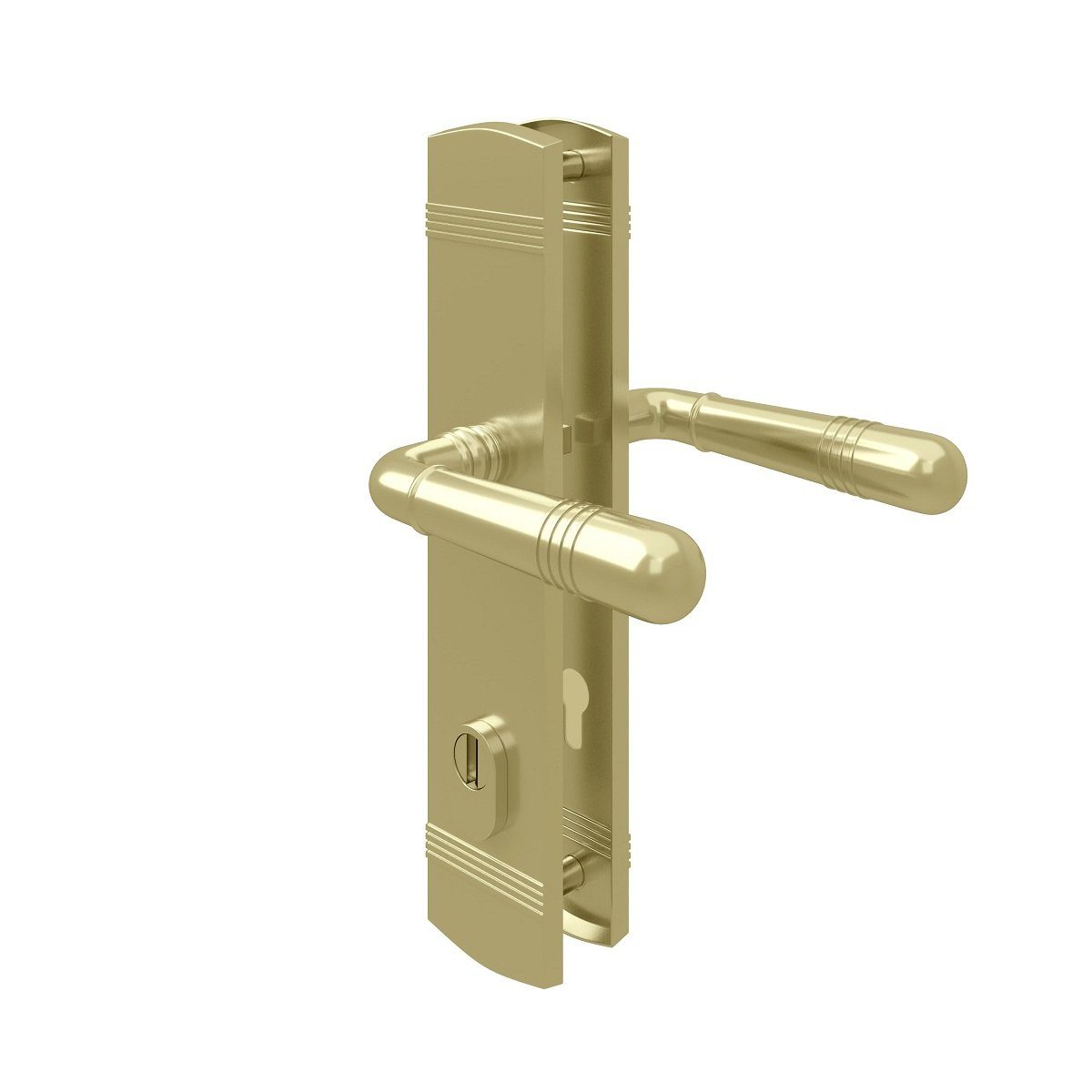 MS Beschläge Türbeschlag Messing Optik PZ Tür Sicherheits- Schutzbeschlag