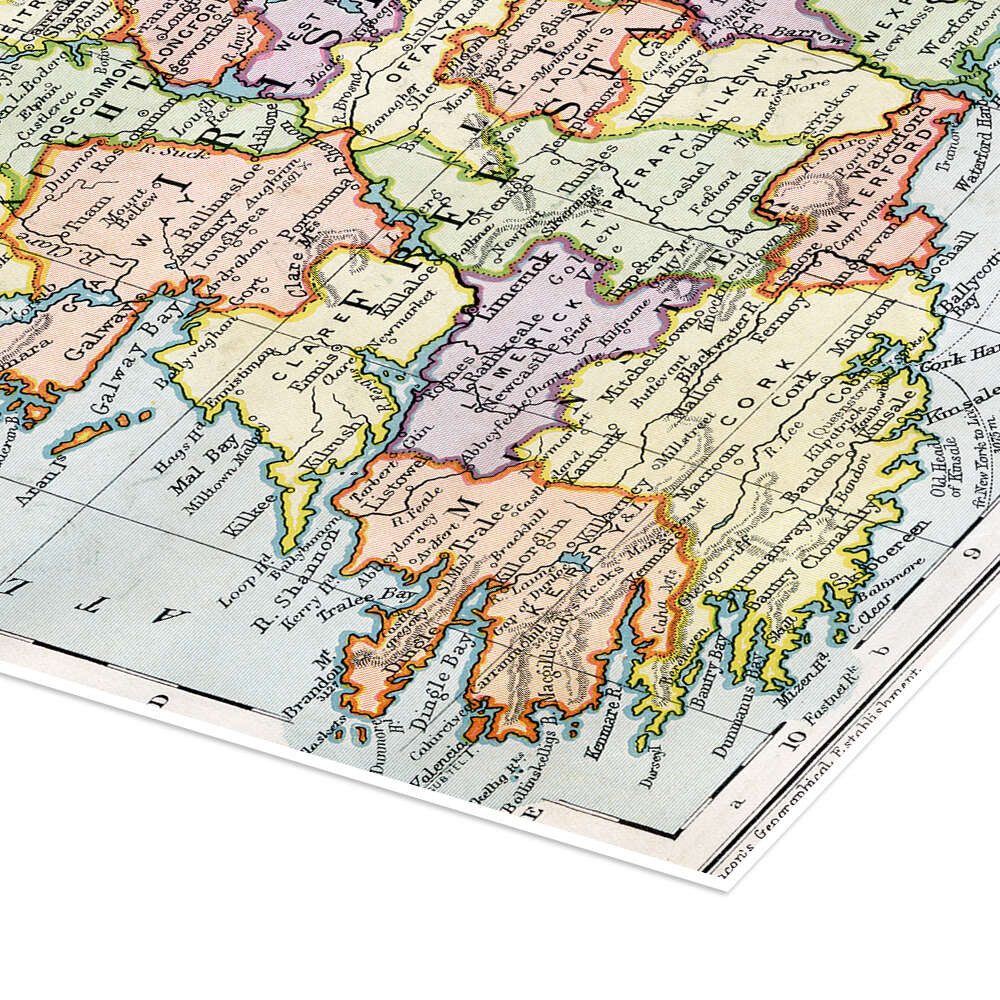 Posterlounge Wandbild Freistaat Irland und Nordirland, Ken Welsh, erhältlich als Poster, Leinwandbild, Wandsticker oder Acrylglasbild