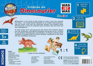 Kosmos Puzzle WAS IST WAS Junior, Entdecke die Dinosaurier, 54 Puzzleteile, Made in Germany