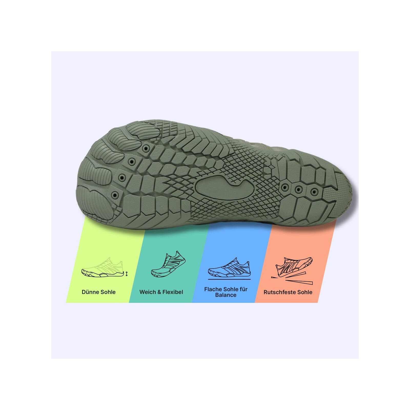 DOTALES Balancestep Barfußschuhe Damen & Herren Barfußschuhe Barfußschuh Das Original-Barfuß Sneaker, Minimalschuhe, Schnellverschluss