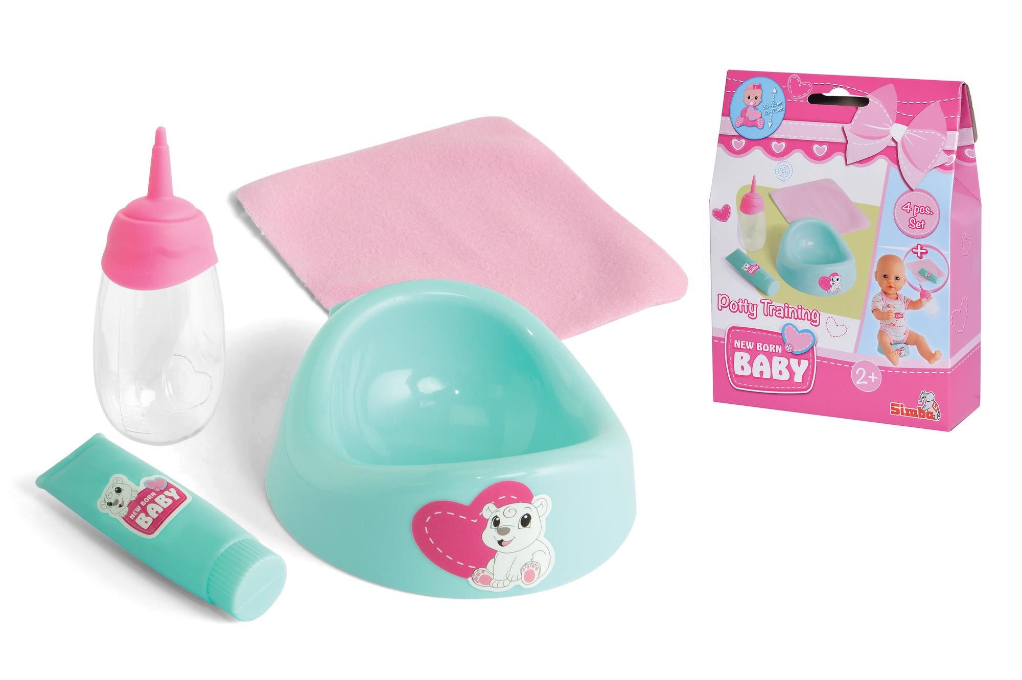 Puppen Töpfchen Töpfchen New Born Baby Training-Set 4 Teile