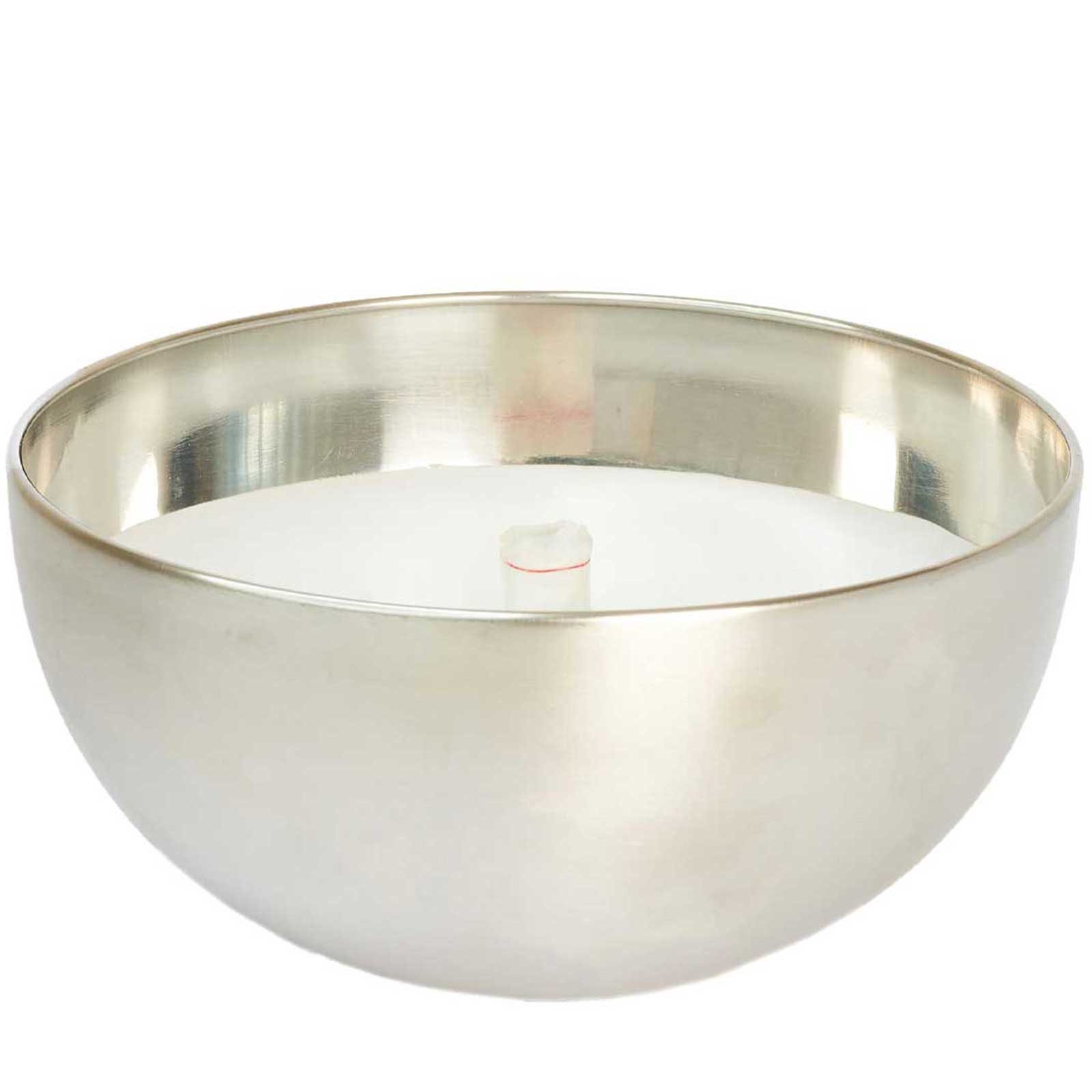 VIVANNO Outdoorkerze Edelstahl SOPLAR Schale - Silber Gebürstet (1-tlg), 24x12 cm