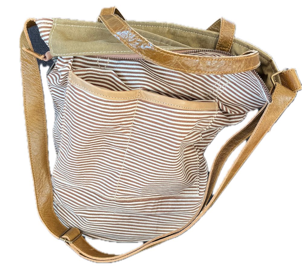 LK Trend & Style Shopper Vintage BucketBag Herz schwarz dunkles Canvas (Weekender), Wiederverwendung von Canvas