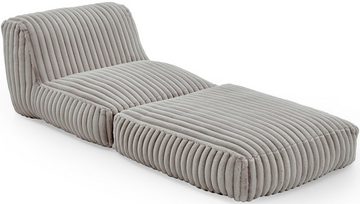 INOSIGN XXL-Sessel Pia, Loungesessel in Megacord, 2 Größen, Schlaffunktion und Pouf-Funktion