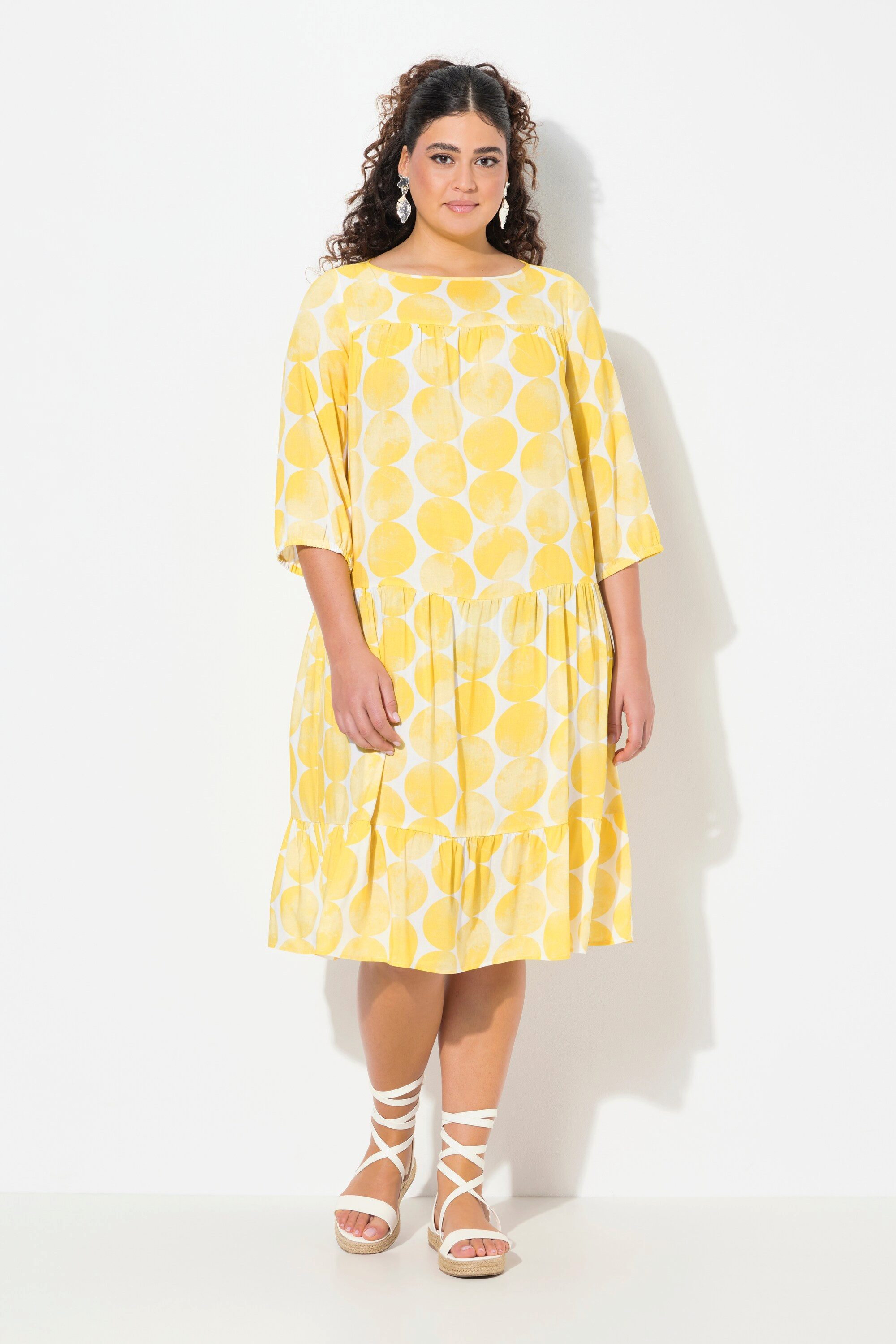 Ulla Popken Jerseykleid Kleis Kreise A-Linie günstig online kaufen
