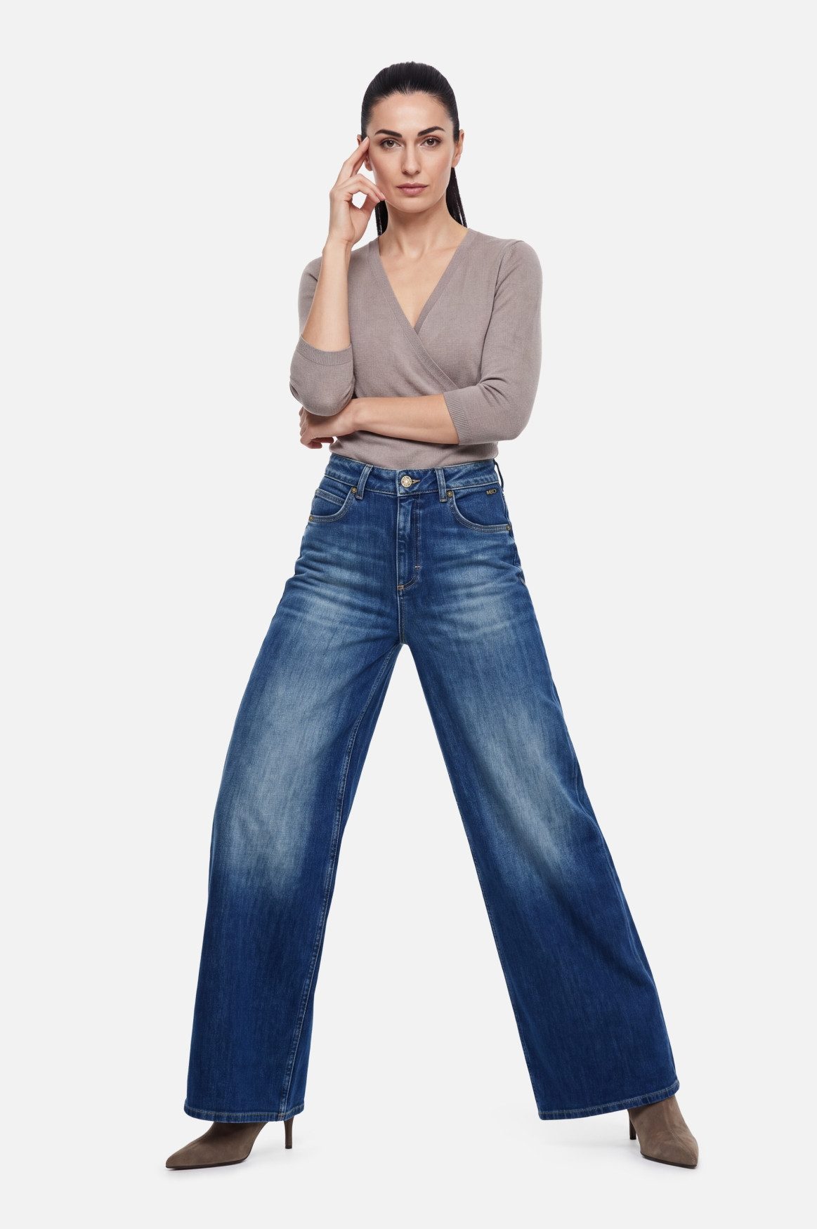 Miracle of Denim Weite Jeans Viola Palazzo