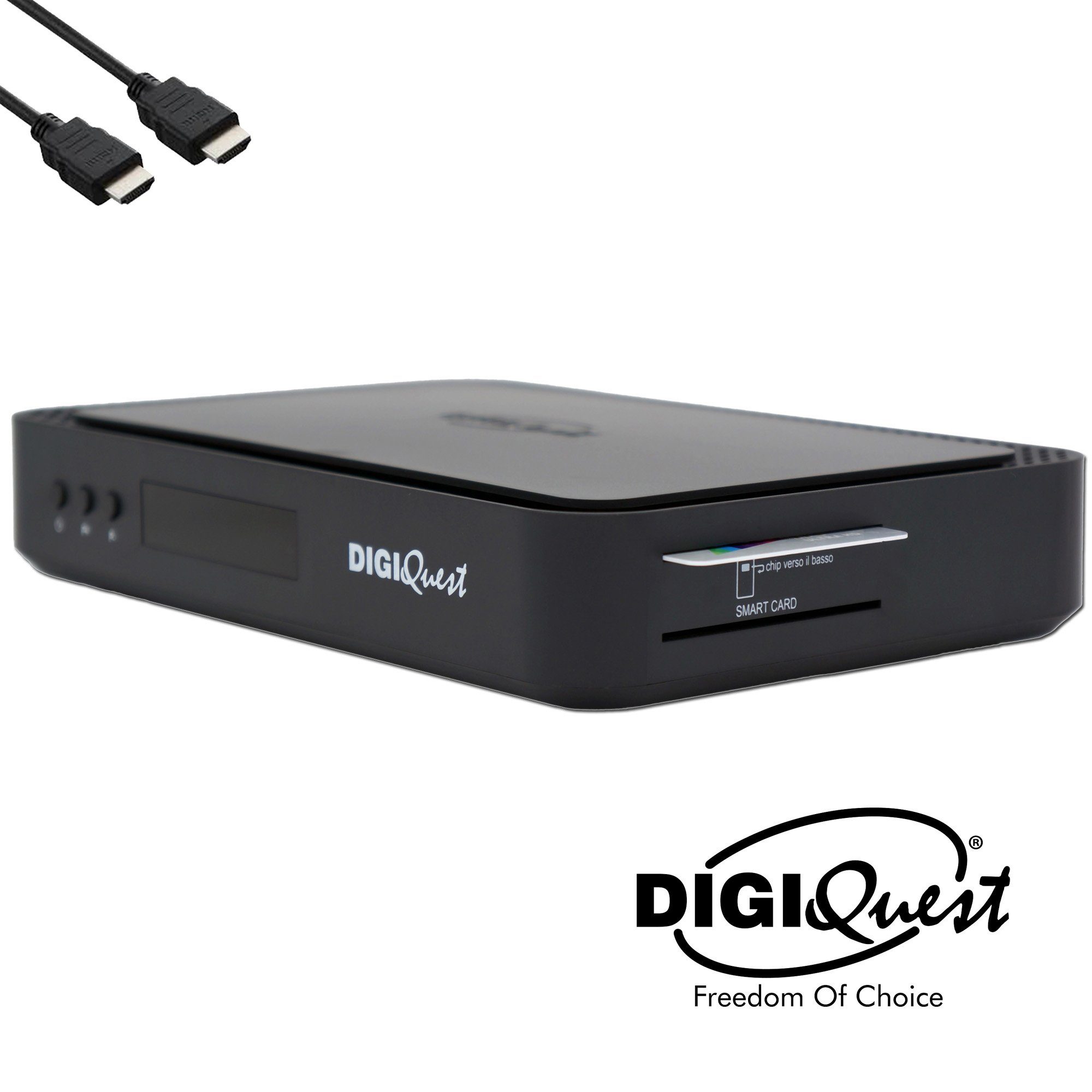 DIGIQuest TiVuSat Karte 4K + DIGIQuest Q80 Sat-Receiver, Wifi (Karte aktiviert) SAT-Receiver