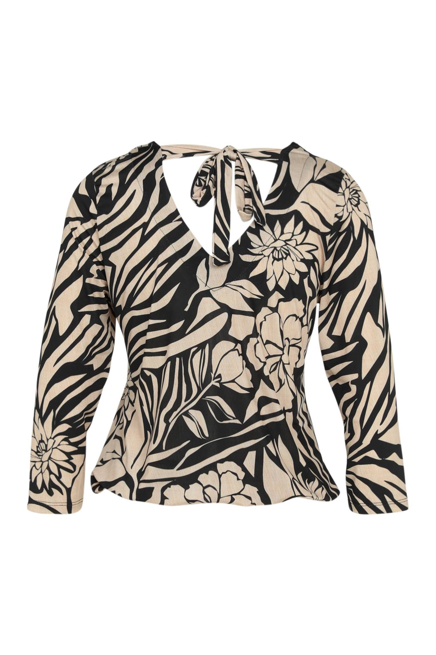 Blumenmuster Und Mit Zebra- T-Shirt Cassis T-Shirt