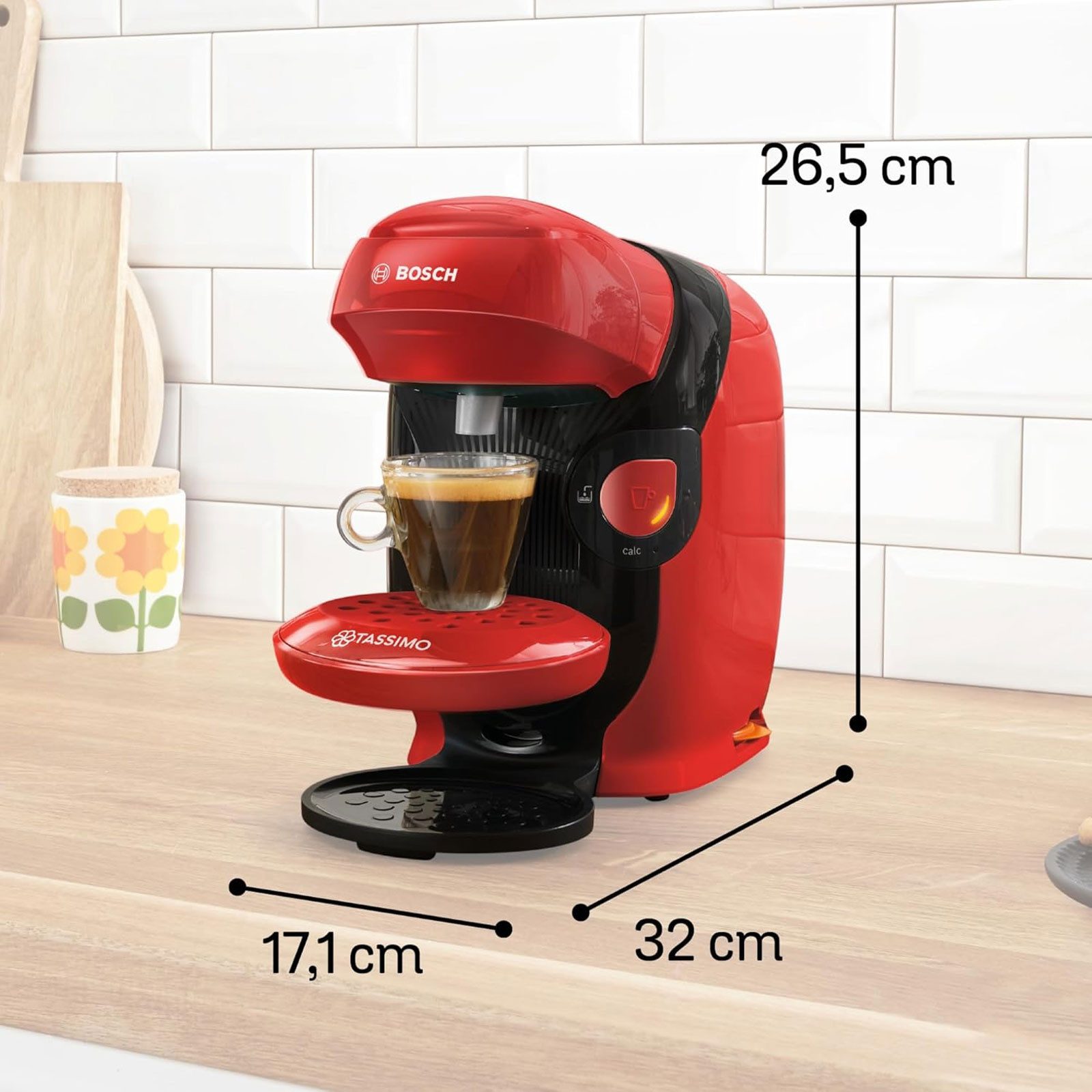 BOSCH Kapselmaschine TAS113E, One-Touch Bedienung