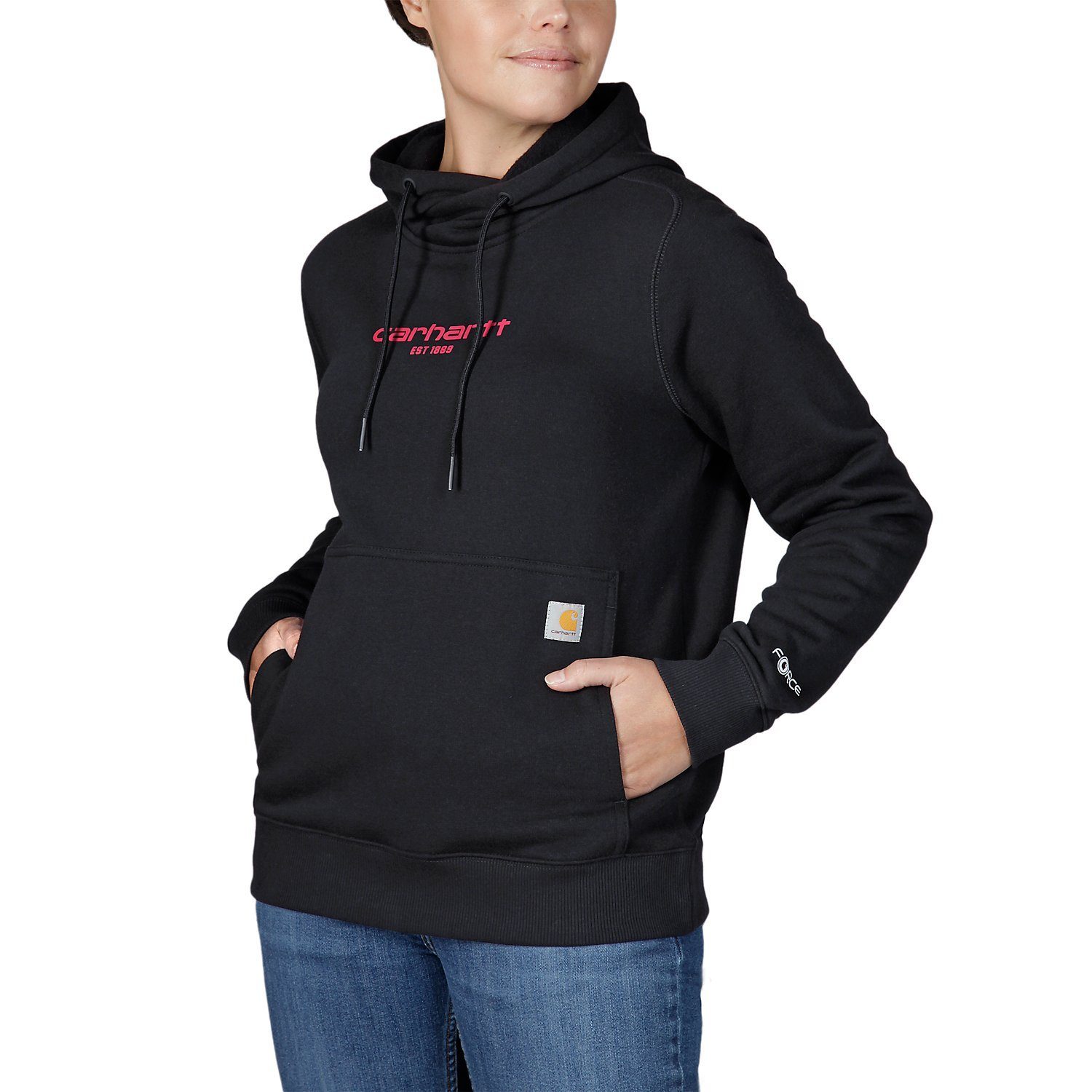 Relaxed Carhartt Fit black FORCE™ Kapuzensweatshirt