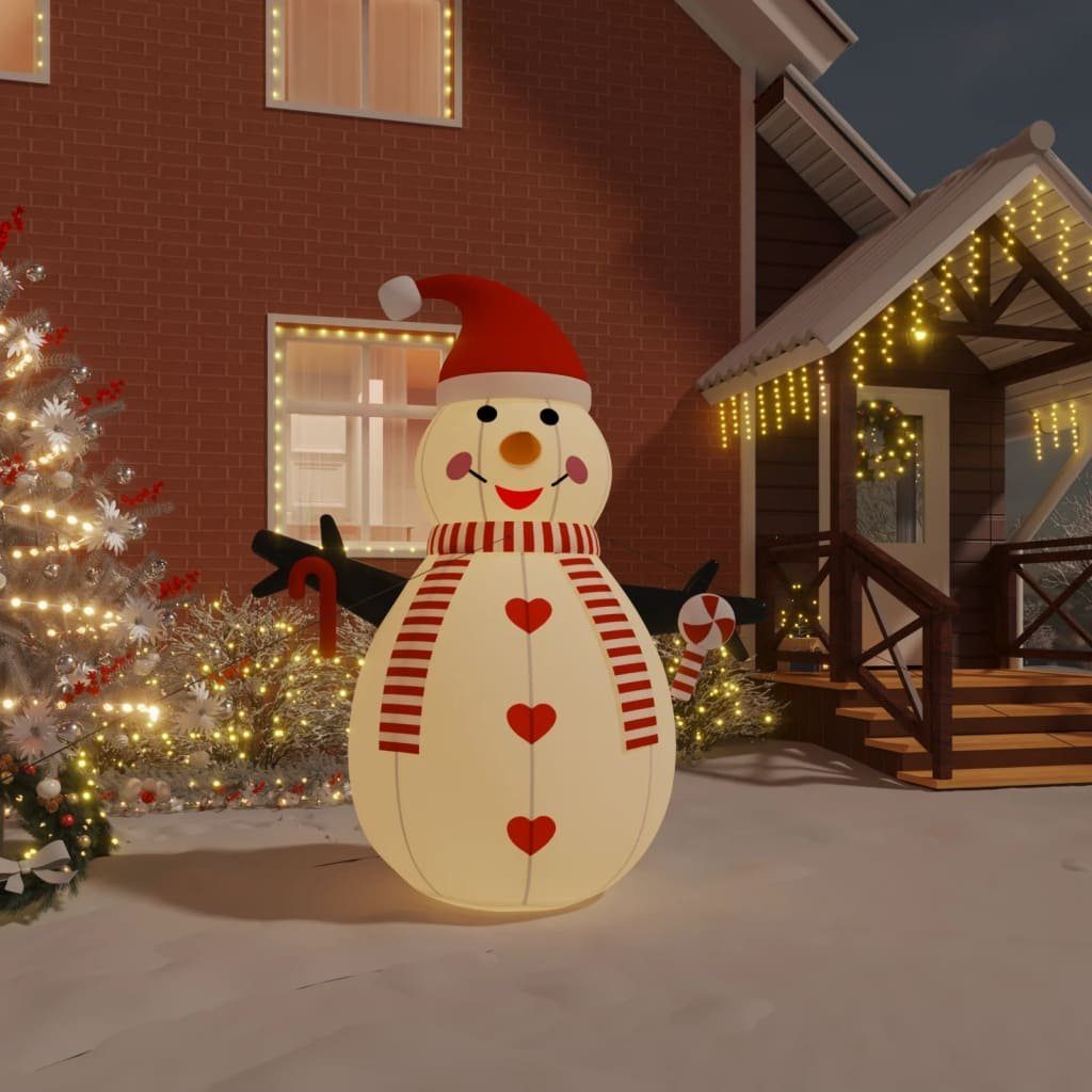 vidaXL Schneemann Aufblasbarer Schneemann mit LEDs 250 cm (1 St)