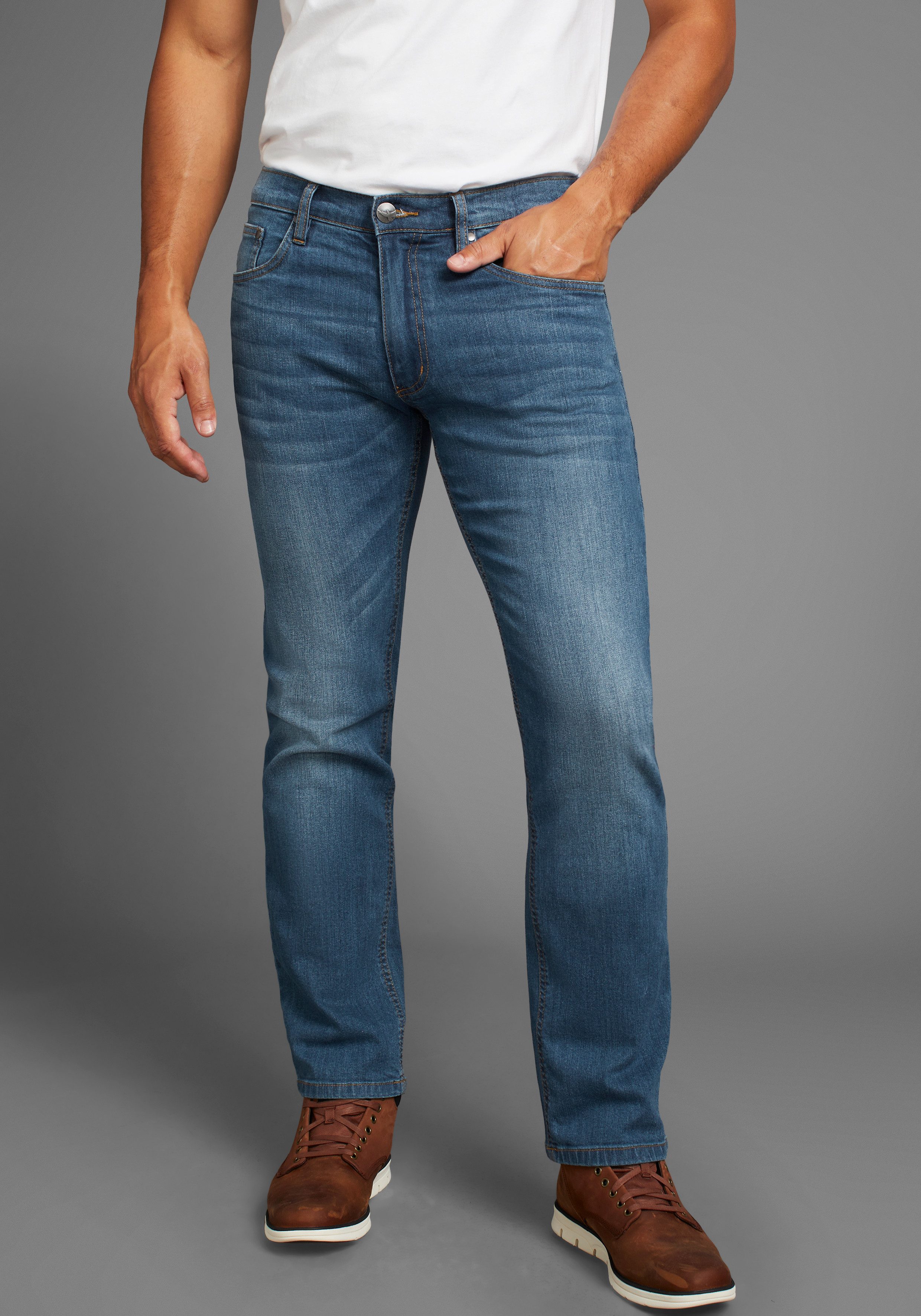 Arizona Stretch-Jeans gerade Beinform, niedrige Leibhöhe, günstig online kaufen