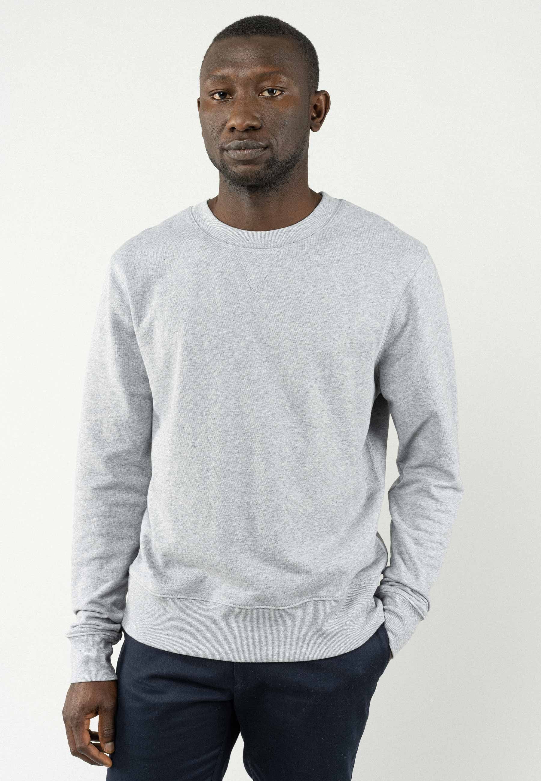MELAWEAR MELA Sweatshirt Sweatshirt ADIL grau-melange Rundhalsausschnitt