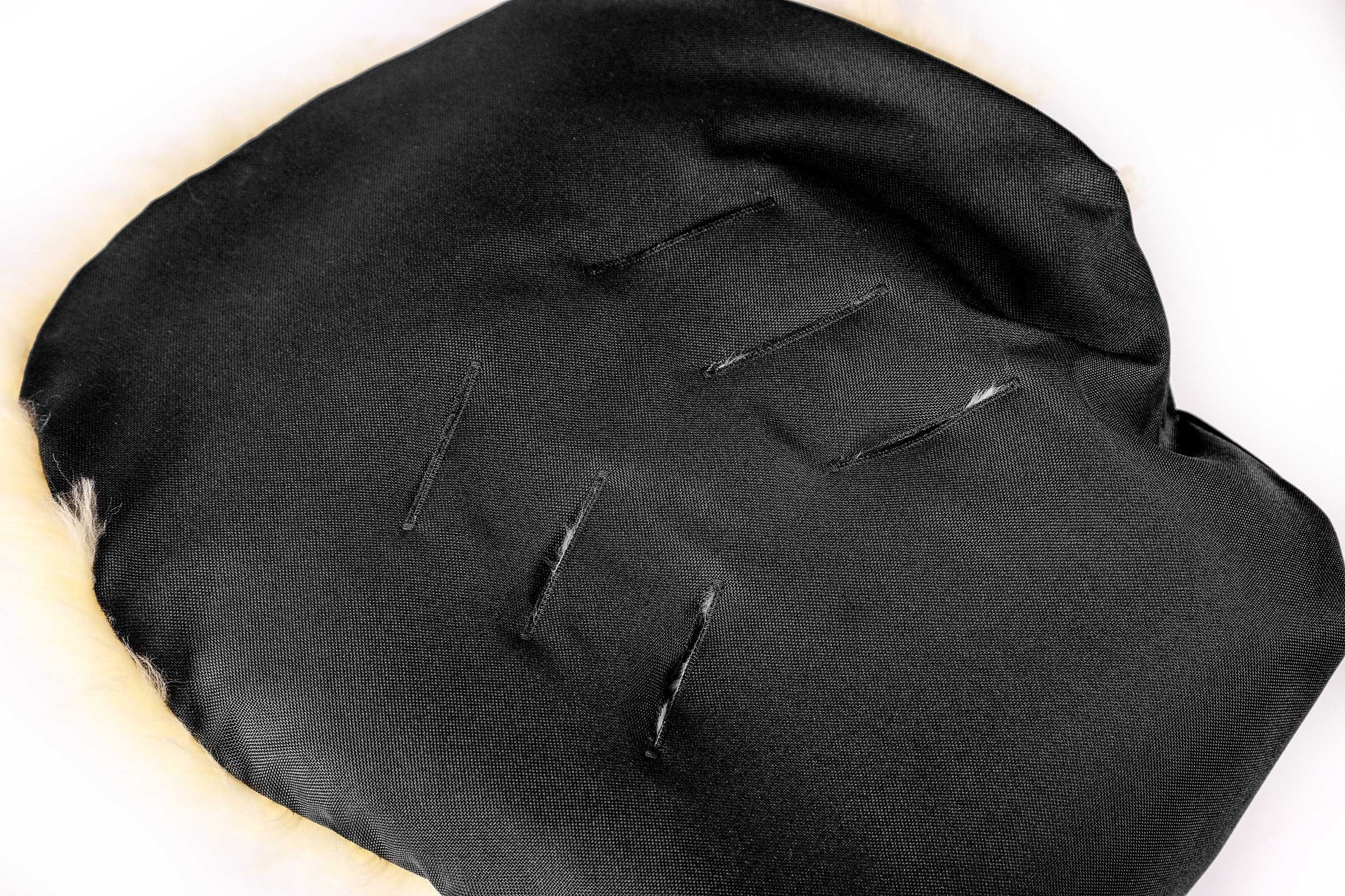 Hofbrucker seit 1948 Fußsack Lammfell Fußsack Maxi für Babyschale, Baby Winter Fußsack mit echtem Lammfell wind- und wasserabweisend