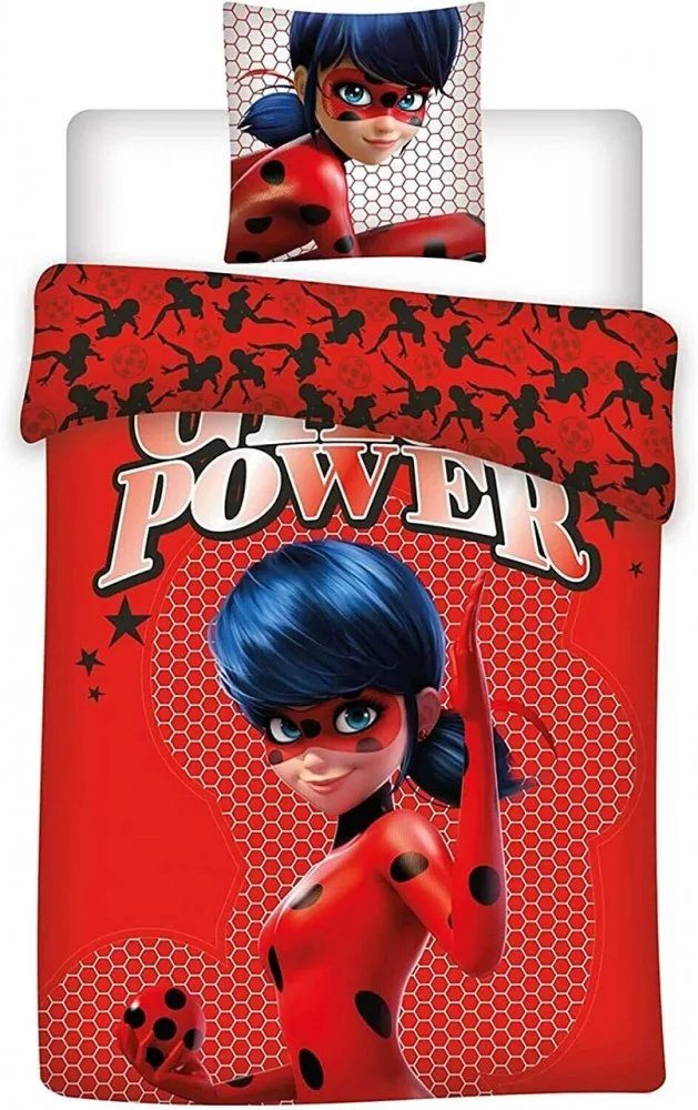 Miraculous - Ladybug Wendebettwäsche Mädchen Bettwäsche Set Girl Power Kinder Schlafzimmer 140×200cm