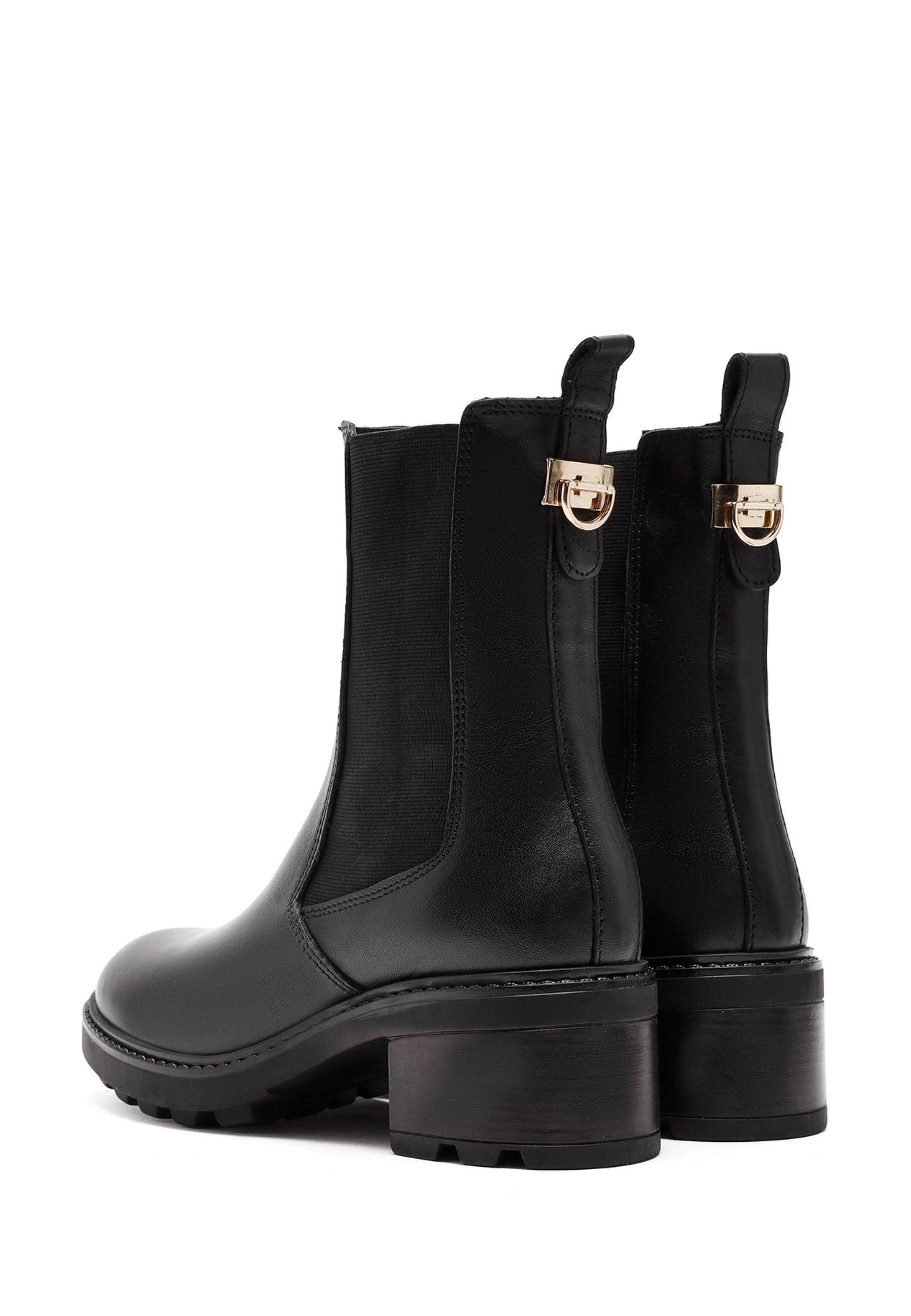 Derimod Chelsea Stiefeletten aus Leder mit Absatz Chelseaboots Lederfutter, TPU Sohle, Absatz 3,5 cm