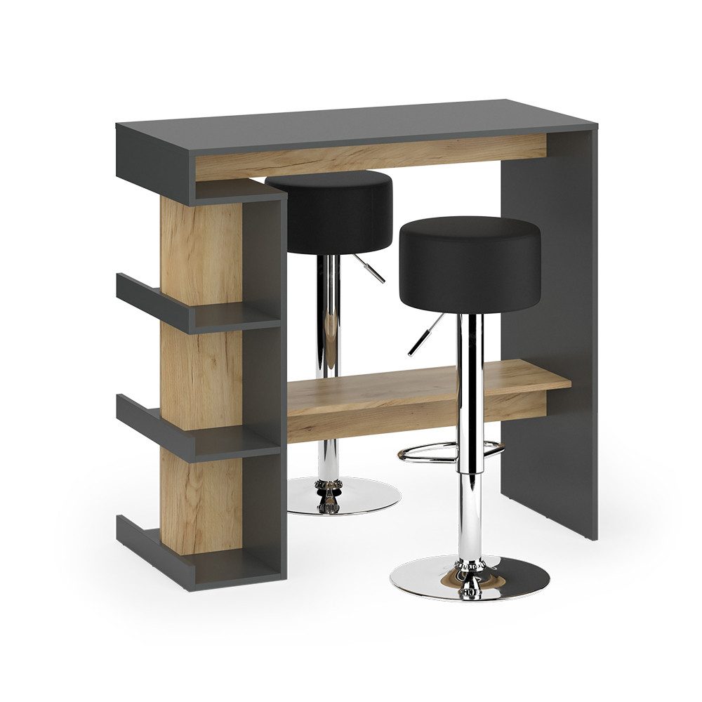 Vicco Bartisch Dana, Anthrazit/Goldkraft Eiche/Goldkraft Eiche, günstig online kaufen
