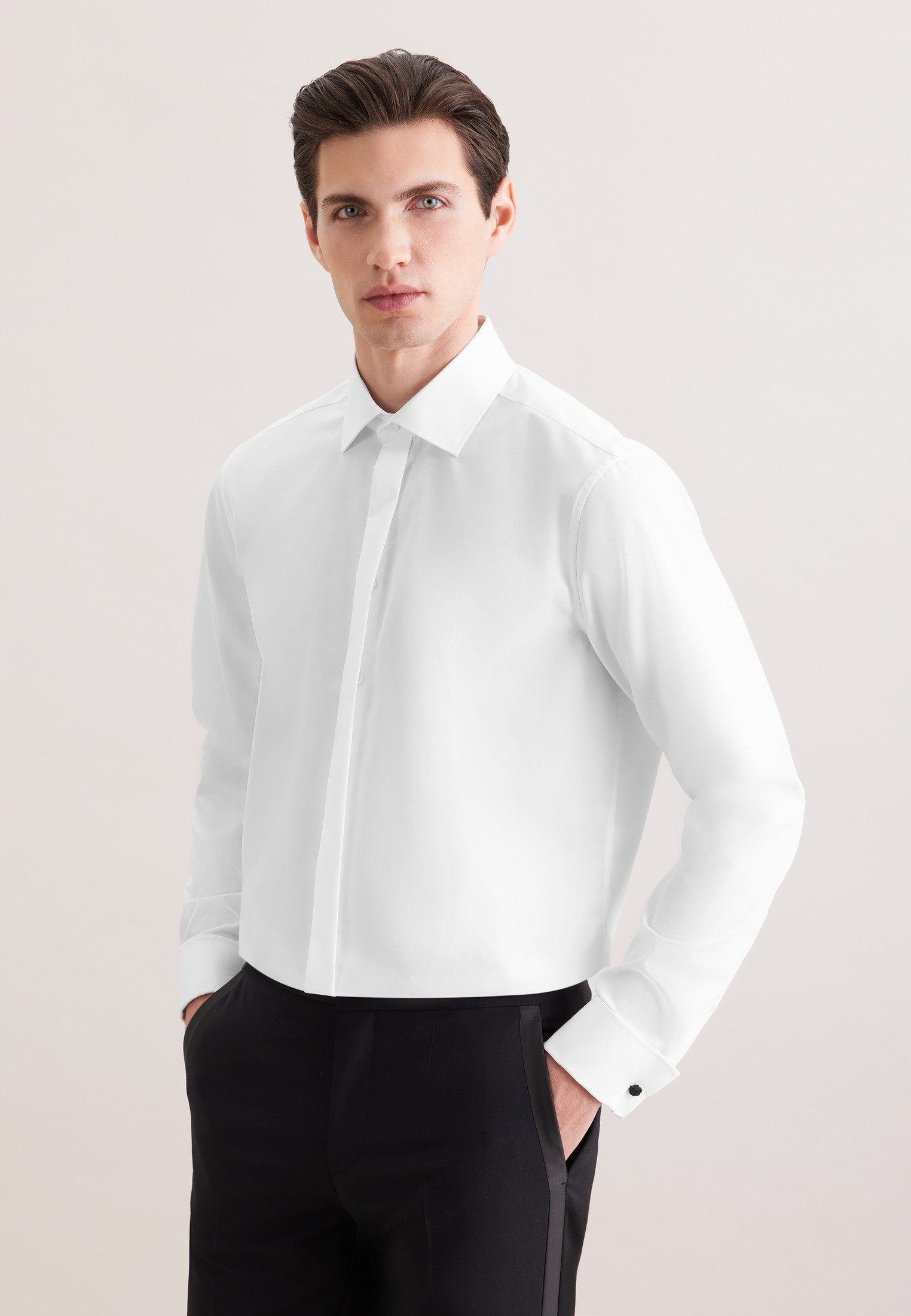 seidensticker Smokinghemd Schwarze Rose Gala Uni