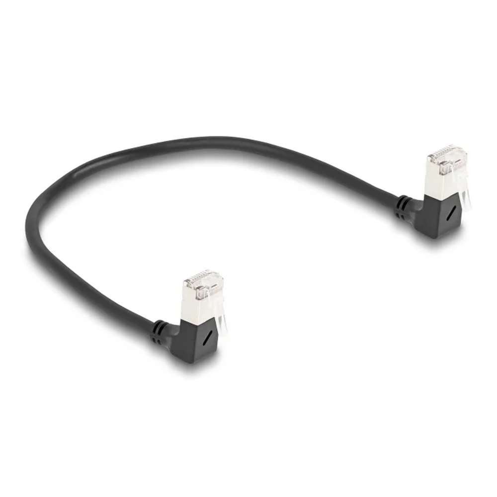 Delock DeLOCK RJ45 Netzwerkkabel Cat.6A S/FTP Slim 90° unten / unten LAN-Kabel
