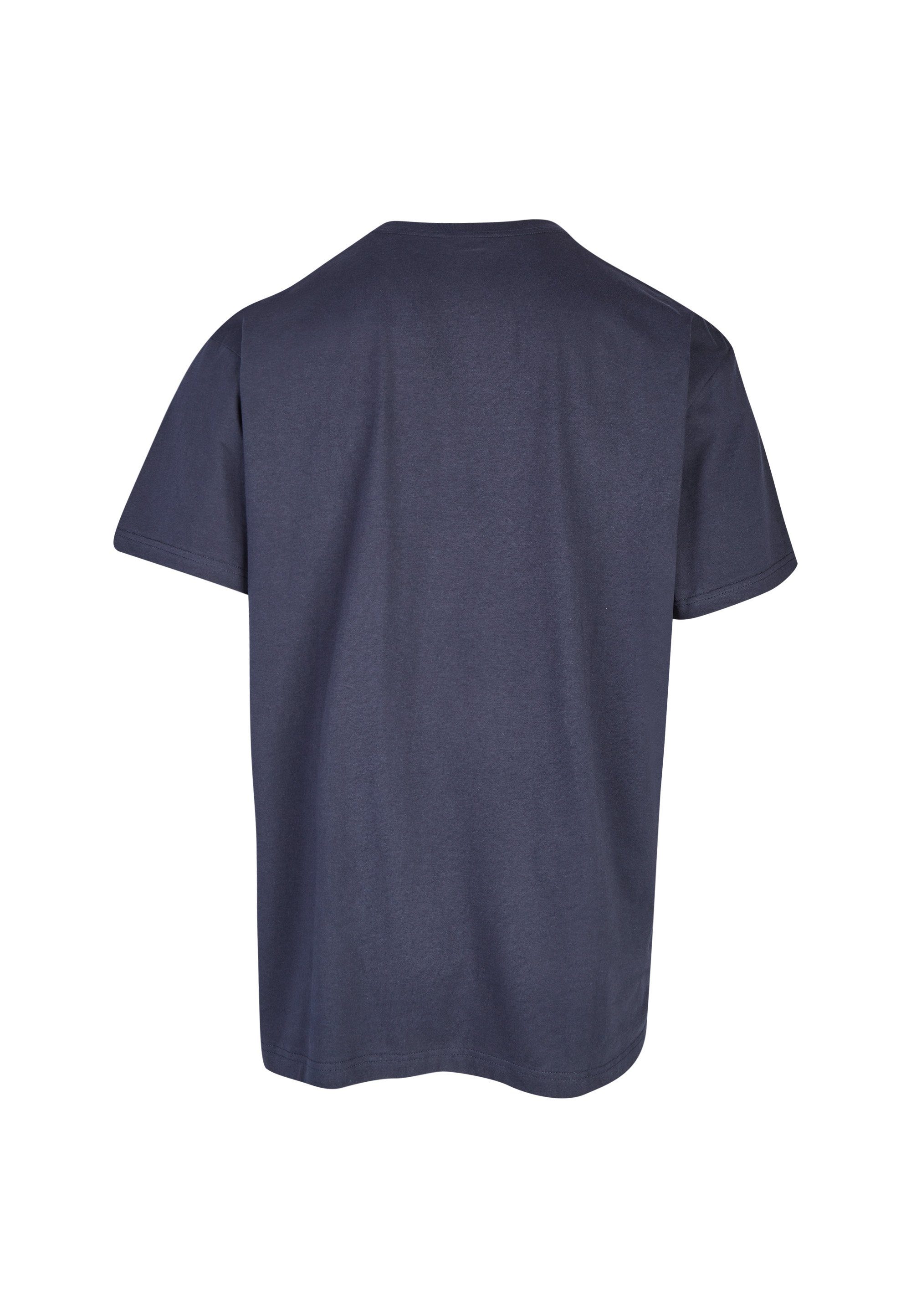 Schnitt lockerem T-Shirt Cleptomanicx dunkelblau Cap Gull In (1-tlg)
