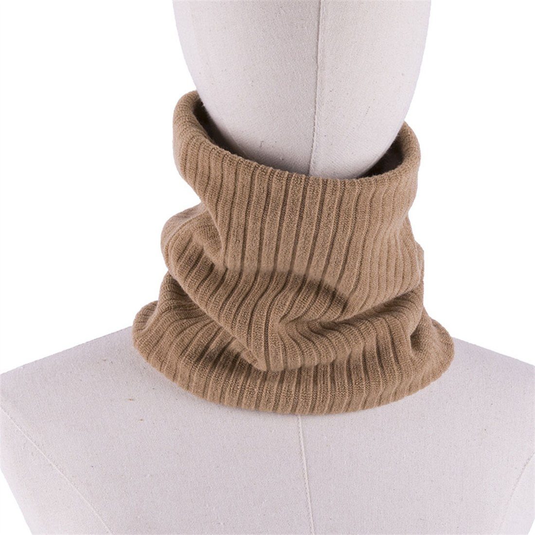 DÖRÖY Modeschal Doppellagiger gepolsterter Unisex-Schal,warmer Winterschal zumStricken khaki