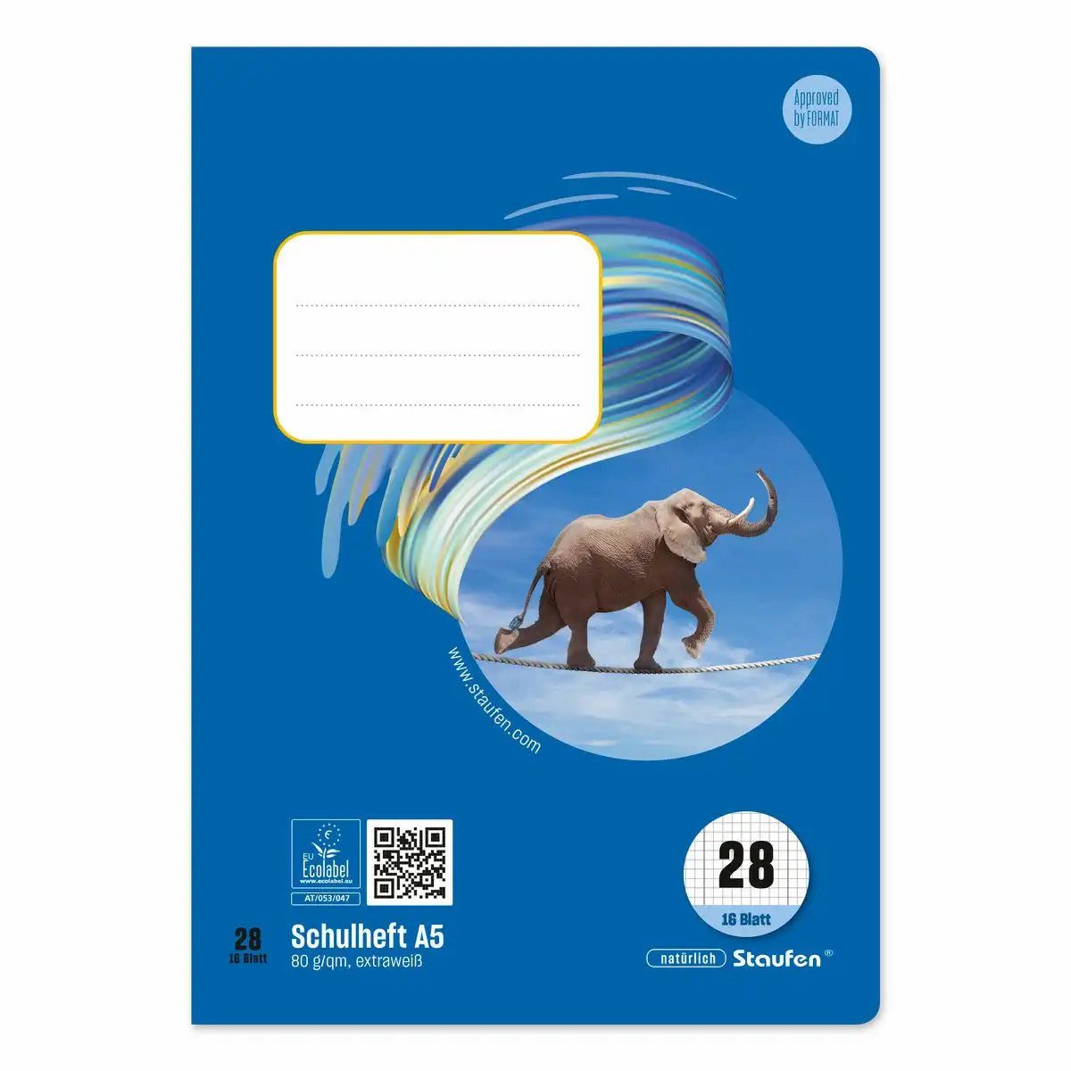 Staufen Schulheft Staufen Schulheft Style Lineatur 28 kariert mit Doppelrand DIN A5 - 16