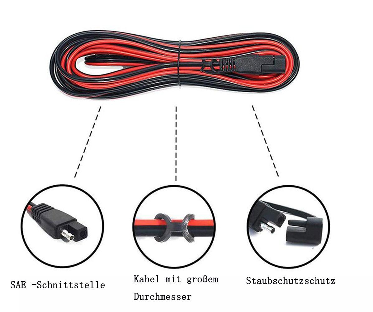 GelldG SAE-Anschluss Kabel, Kfz-Verlängerungskabel Verlängerungskabel