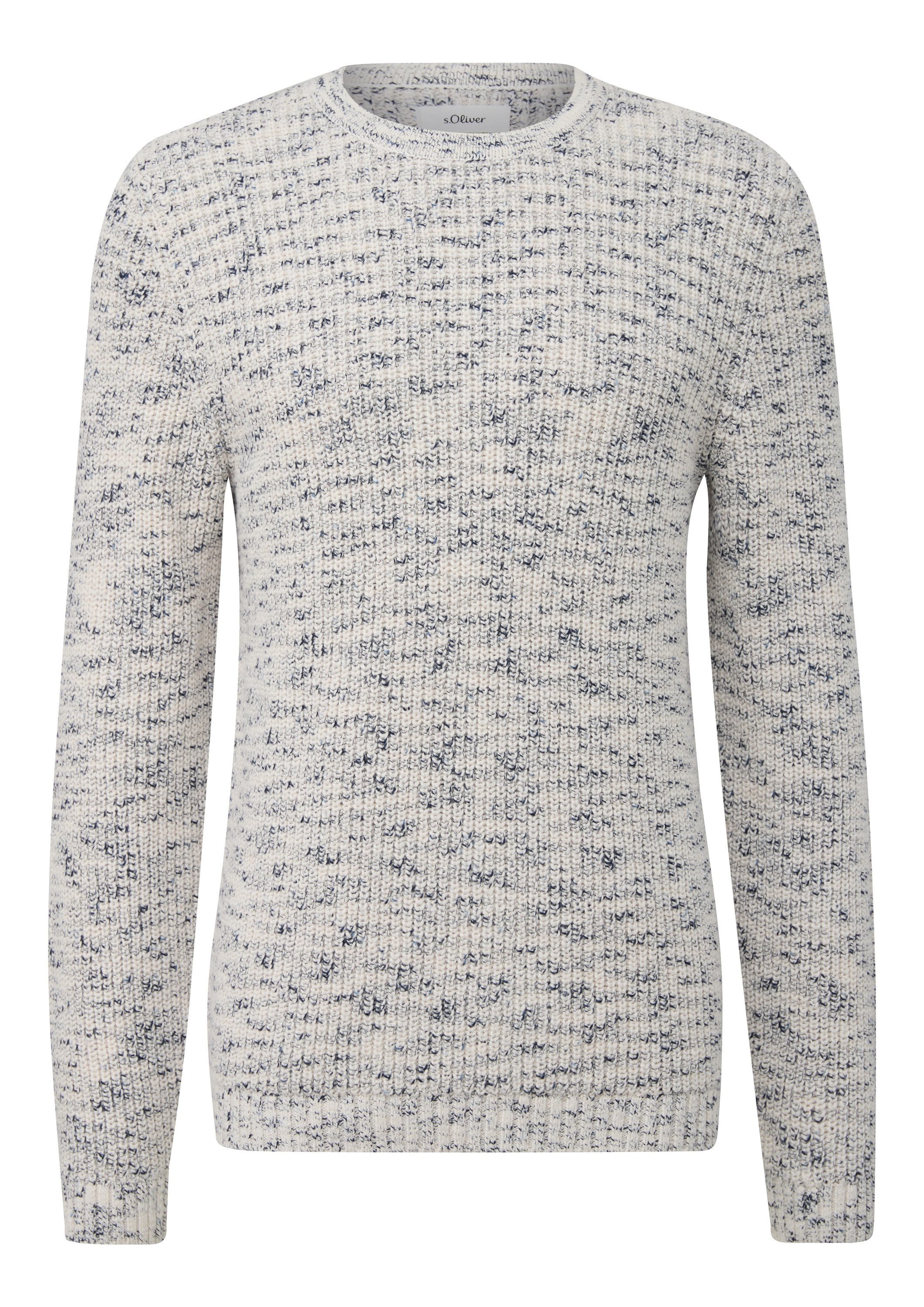 s.Oliver Longpullover Strickpullover Struktur-Pullover in Bi-Color-Optik au günstig online kaufen