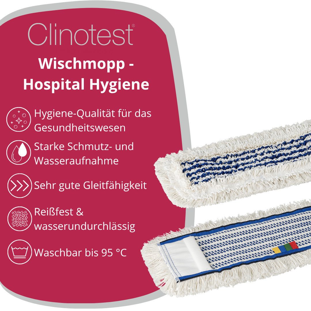 Clinotest Wischmopp "Hospital Hygiene", 40 cm Wischbezug (1-tlg)