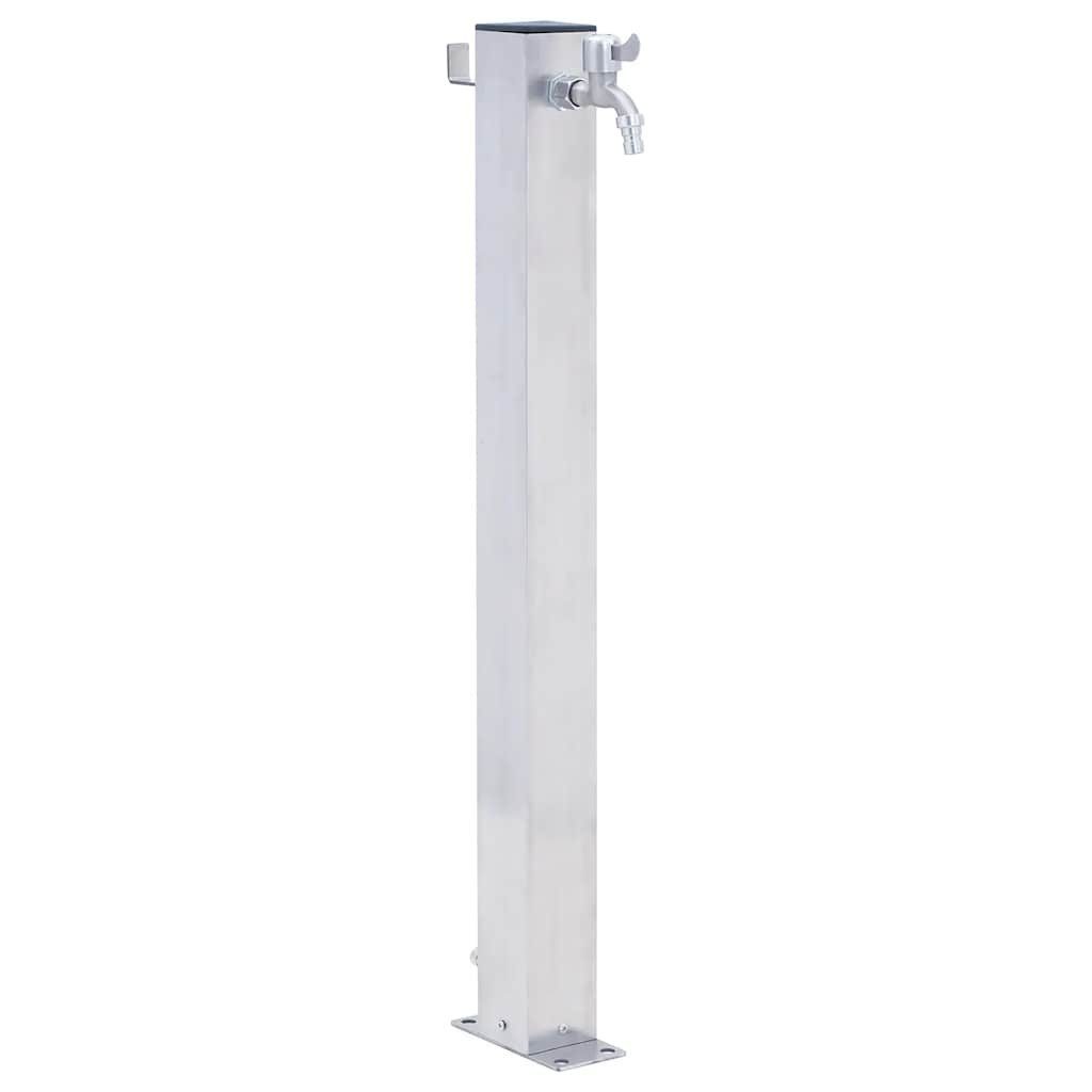 vidaXL Bewässerungssystem Wassersäule für den Garten 80 cm Edelstahl Quadratisch, (1-tlg)