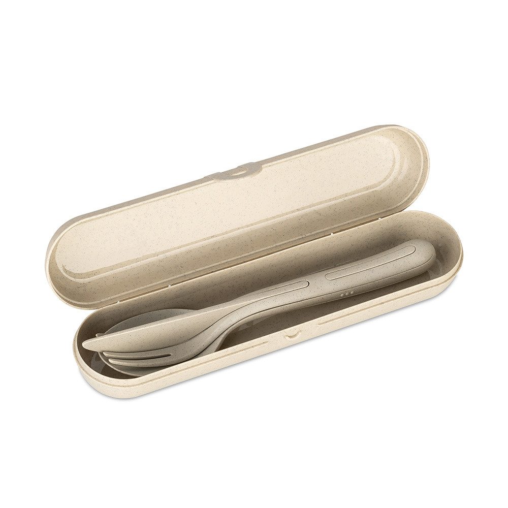 KOZIOL Besteck-Set KLIKK READY Besteck Etui + Besteckset (4-tlg), 1 Personen, Kunststoff