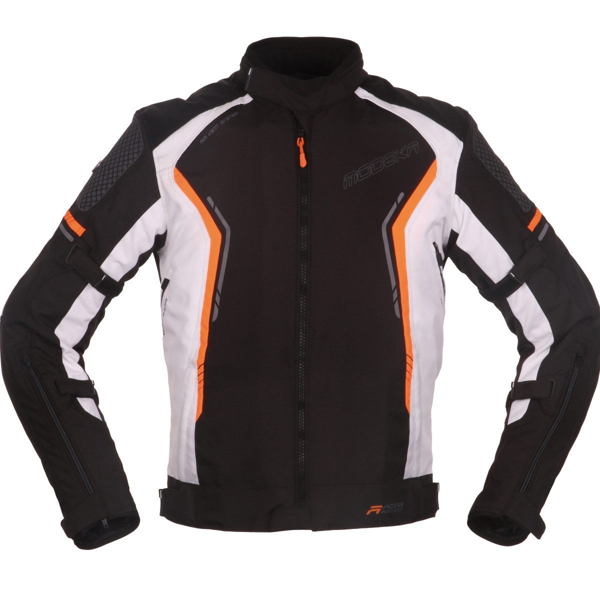 Motorradjacke Modeka Khao Textiljacke schwarz / weiß
