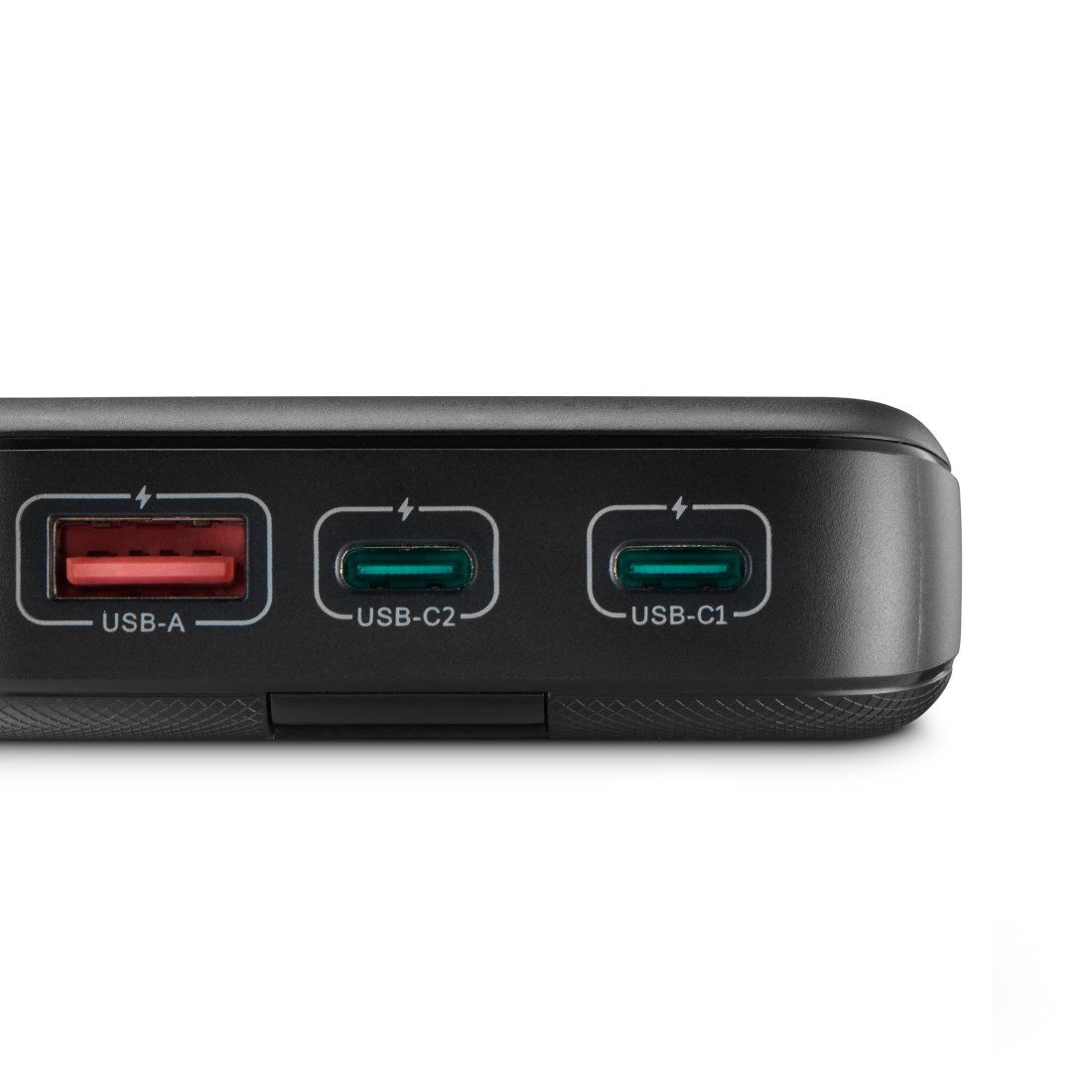 Hama Power Pack 20000 mAh, Schnellladen, 2x USB-C 1x USB-A, mit Ladekabel Powerbank 20000 mAh, Schnellladefunktion mit Power Delivery, Qualcomm® Quick Carge™ 3.0